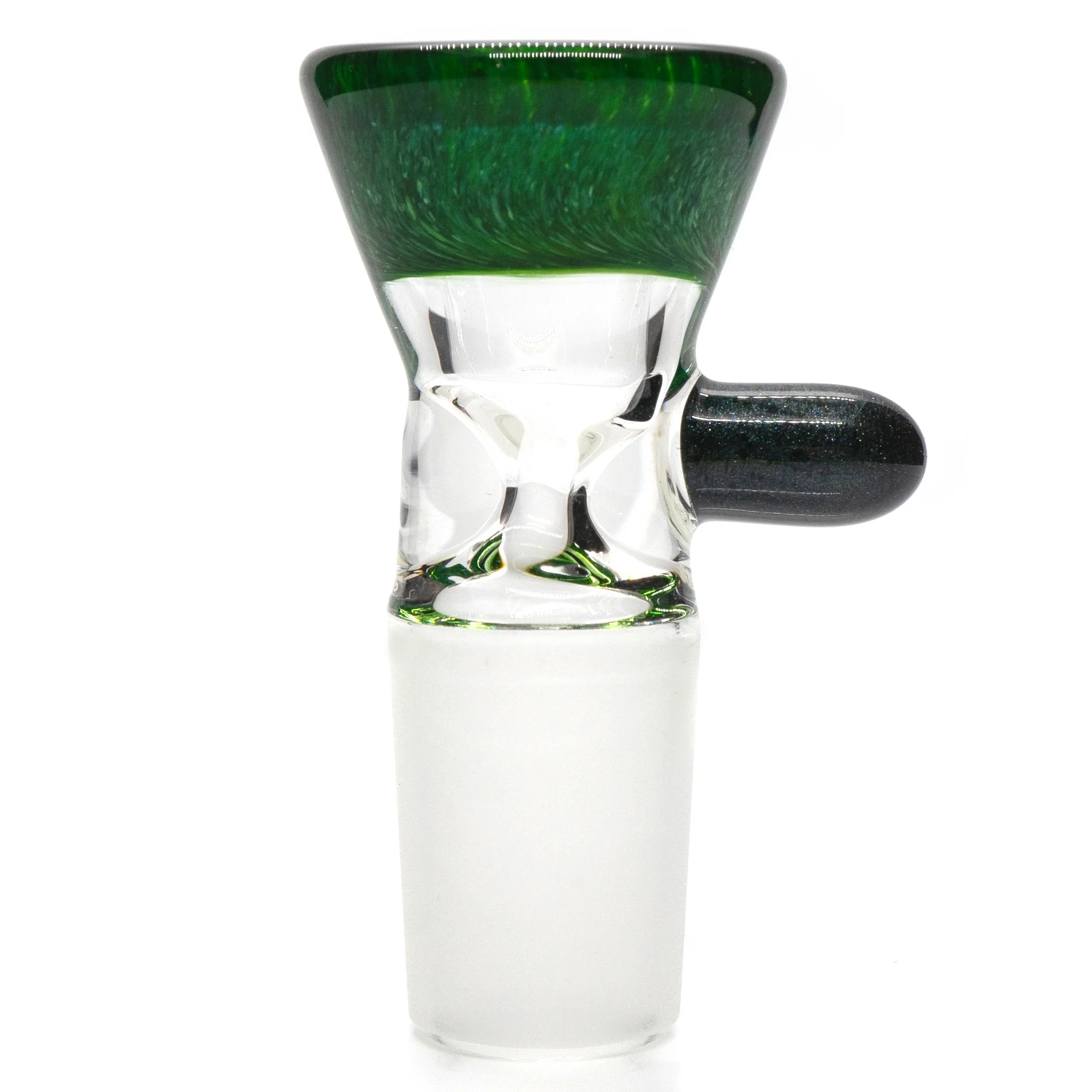 Unity Glassworks - Single Hole Martini Slide - 18mm - Exp. Green & Unobtainium