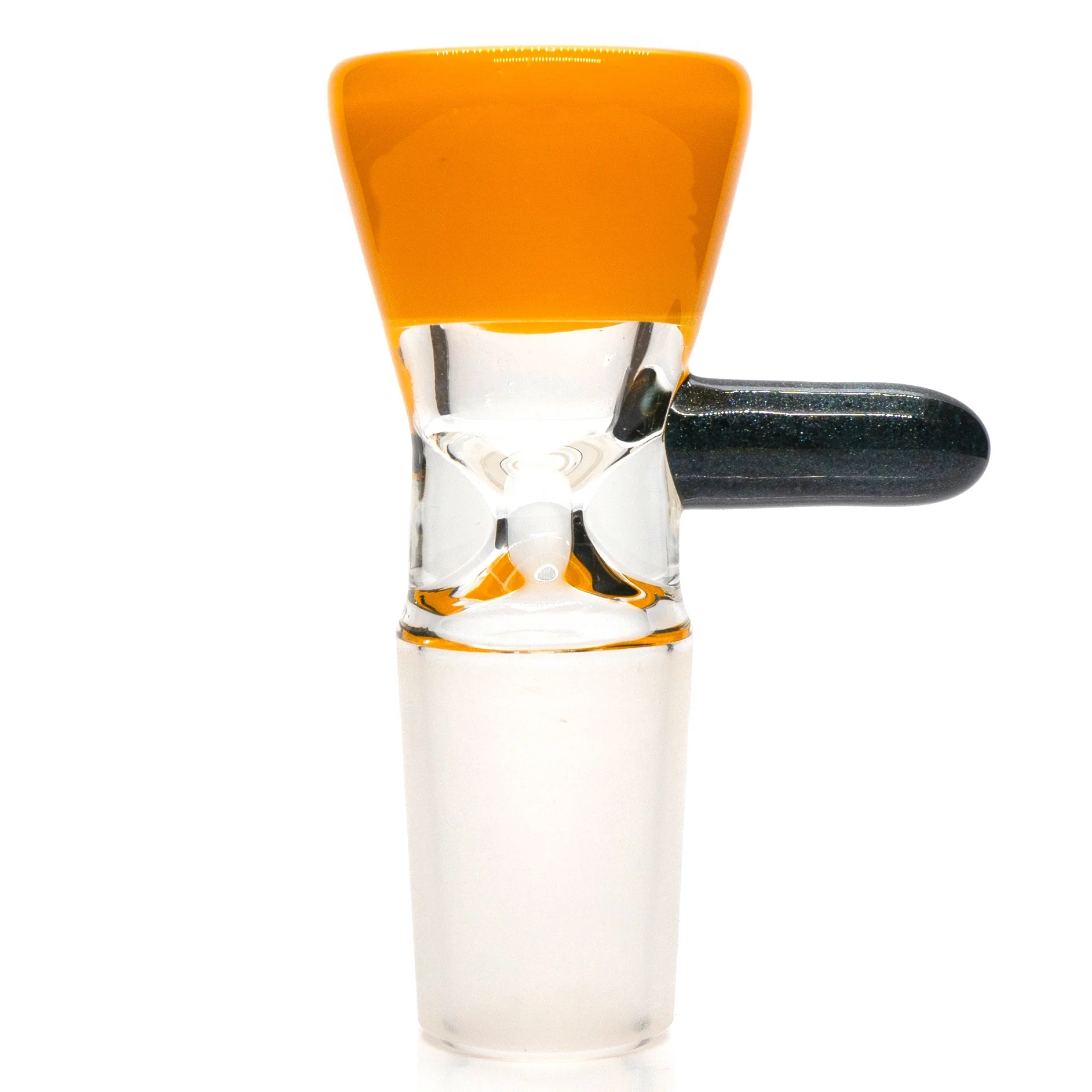 Unity Glassworks - Single Hole Martini Slide - 18mm - Golden Rod & Unobtanium