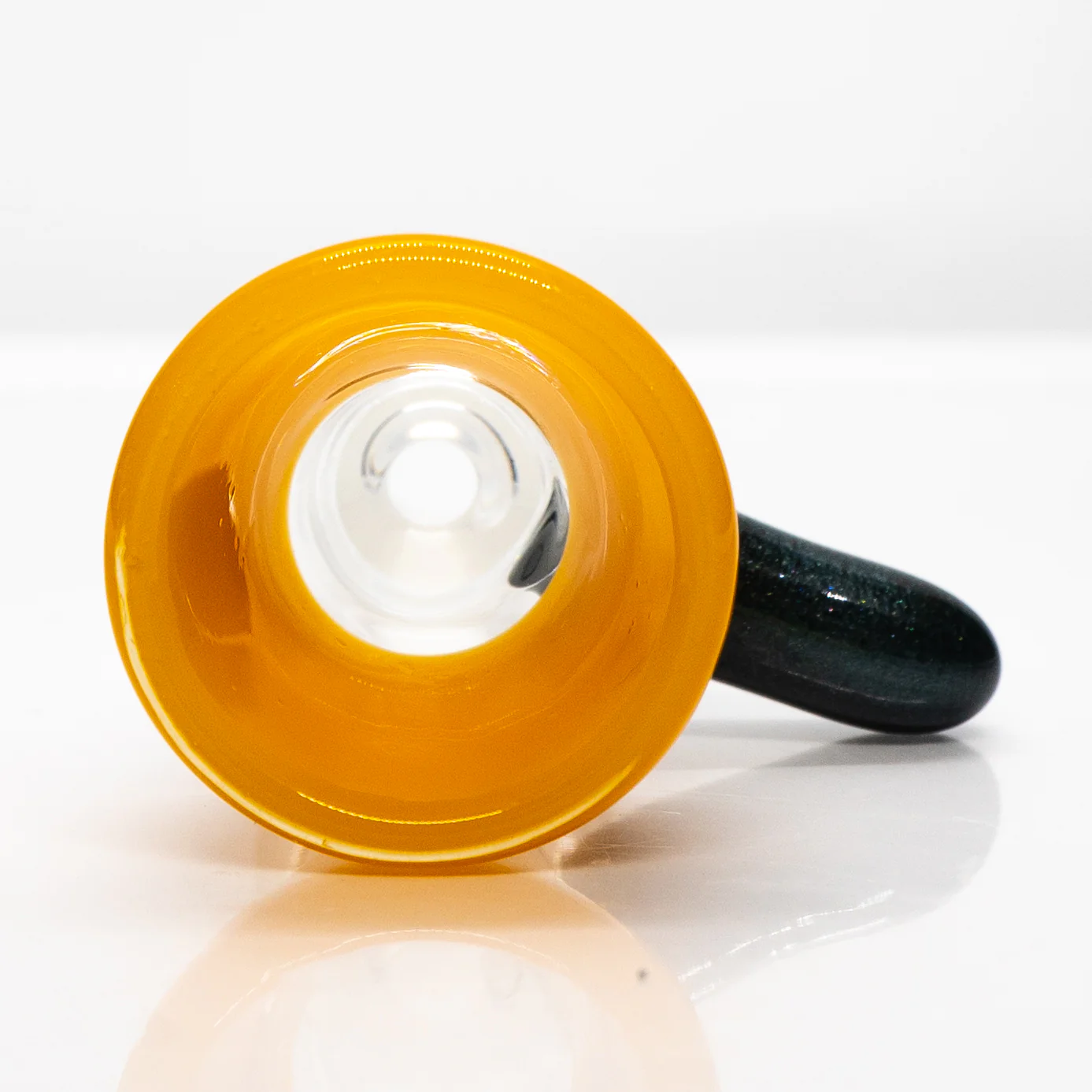Unity Glassworks - Single Hole Martini Slide - 18mm - Golden Rod & Unobtanium - Image 2