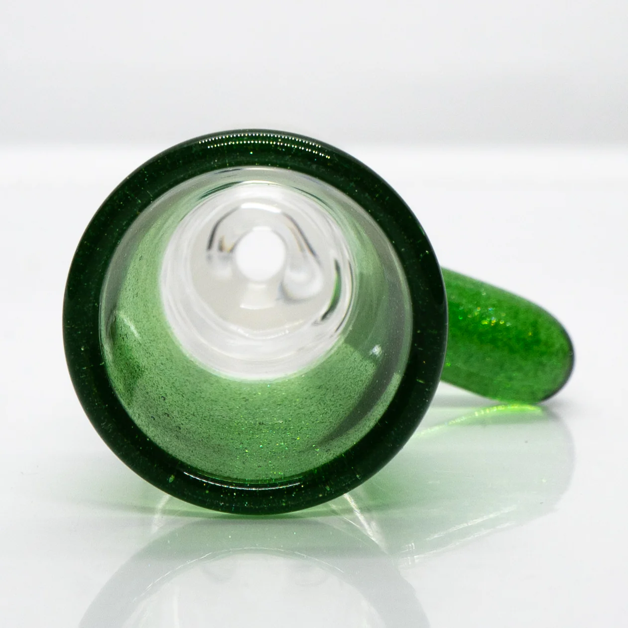 Unity Glassworks - Single Hole Martini Slide - 18mm - Green Stardust - Image 2