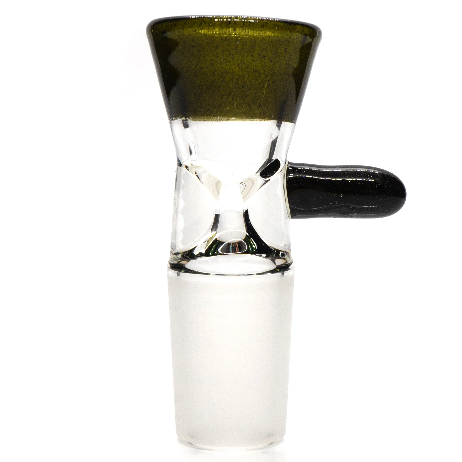 Unity Glassworks - Single Hole Martini Slide - 18mm - Metal Fleck & Black Sparkle