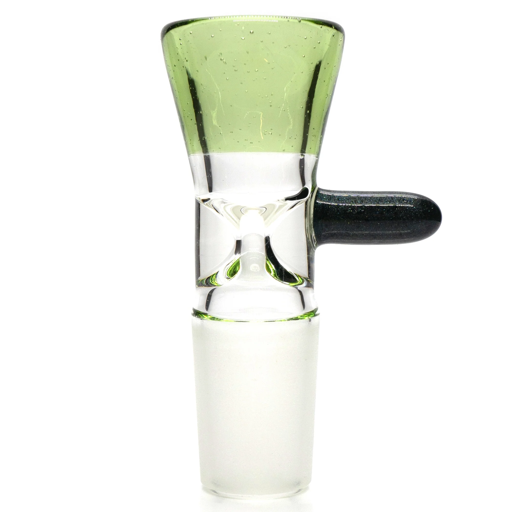 Unity Glassworks - Single Hole Martini Slide - 18mm - NS Exp. Green & Unobtainium