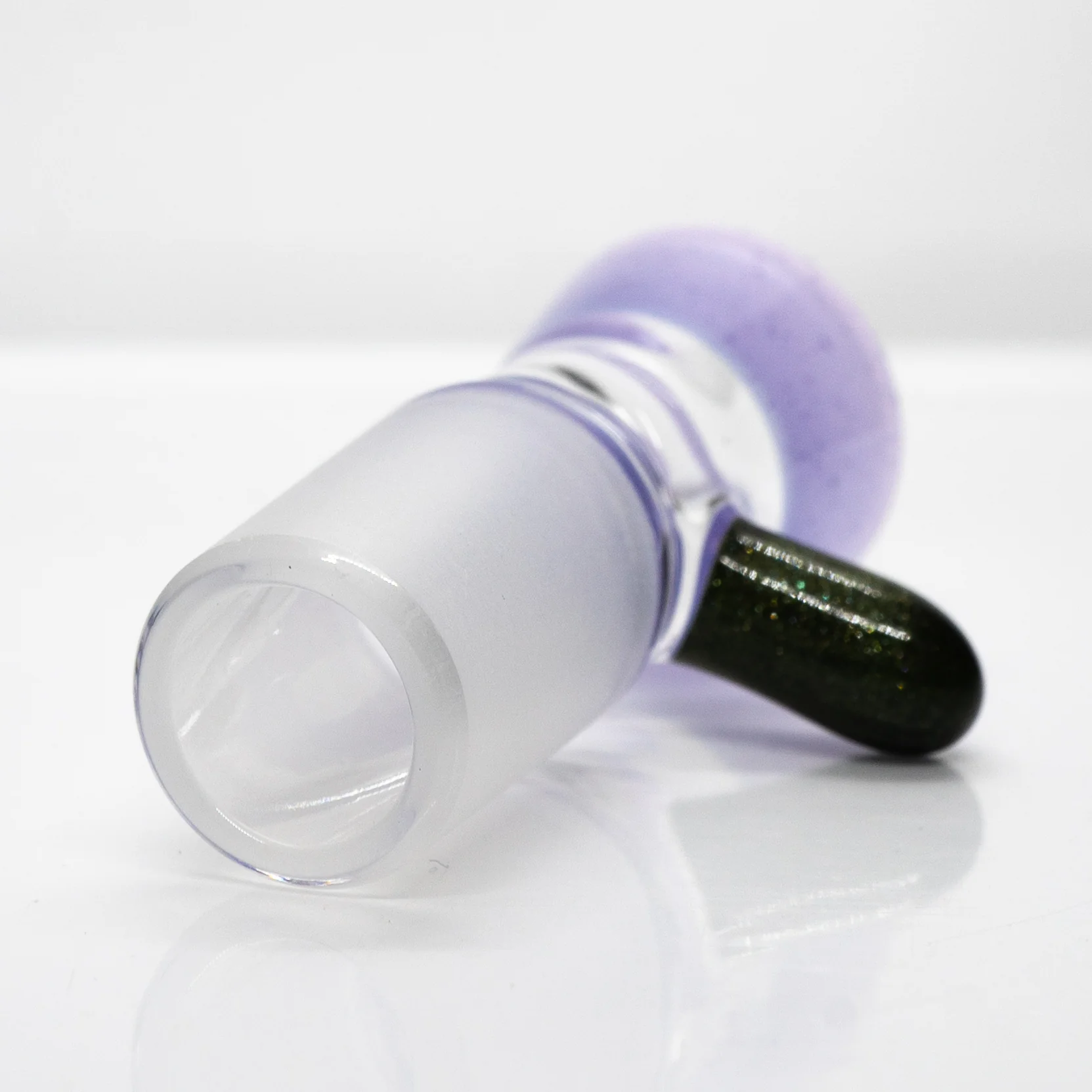Unity Glassworks - Single Hole Martini Slide - 18mm - Purple Satin & Metal Fleck - Image 3