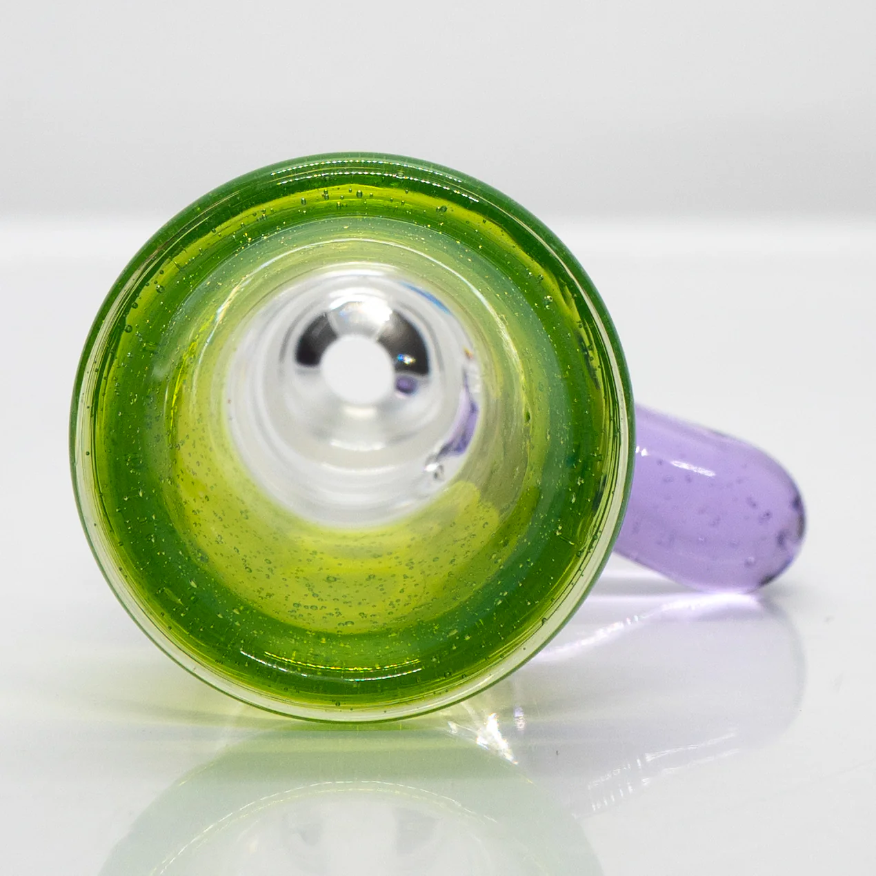 Unity Glassworks - Single Hole Martini Slide - 18mm - Sea Slyme & Purple Rain - Image 2
