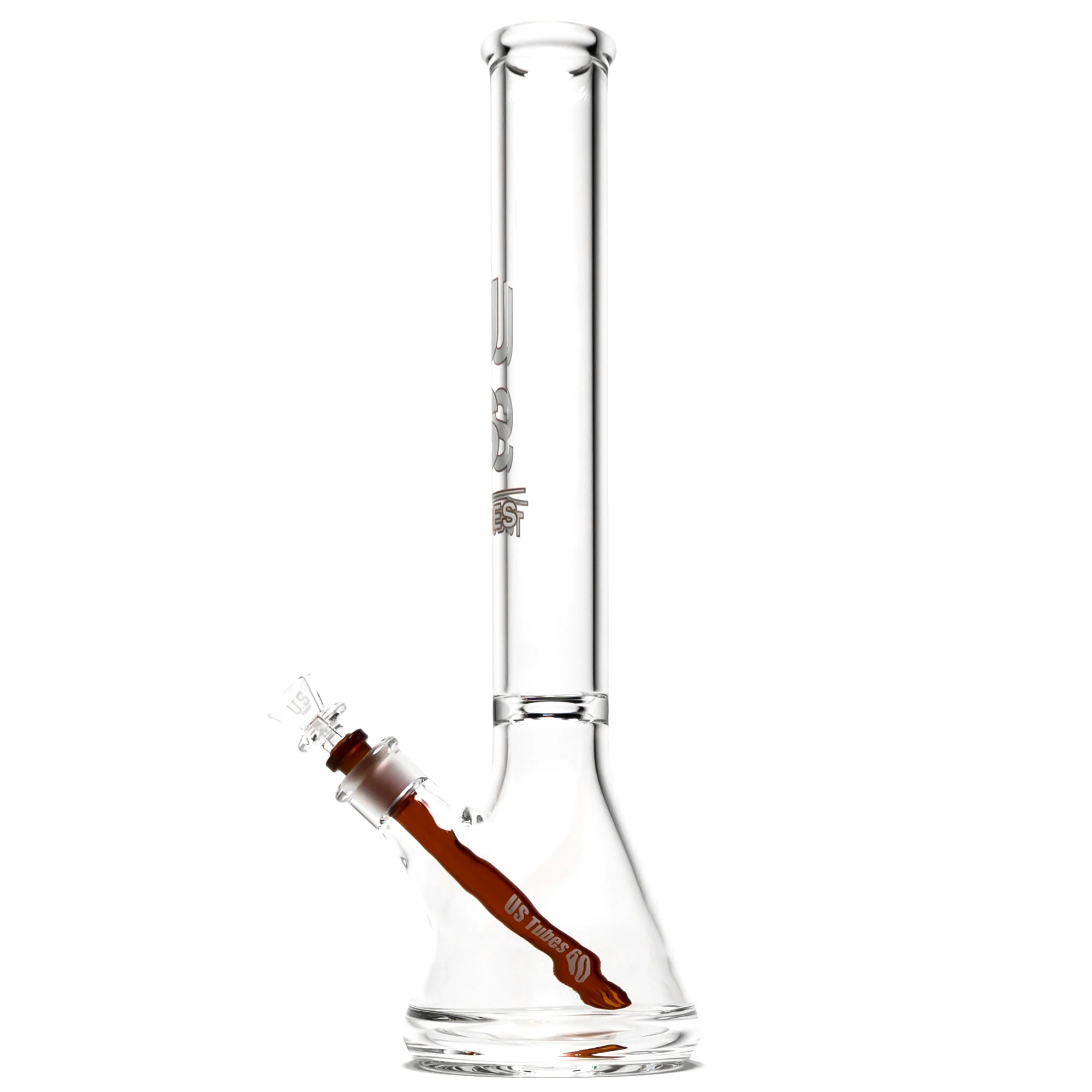 US Tubes - 17" Beaker 50x7 - Constriction - White & Brown Vertical Label - Image 2