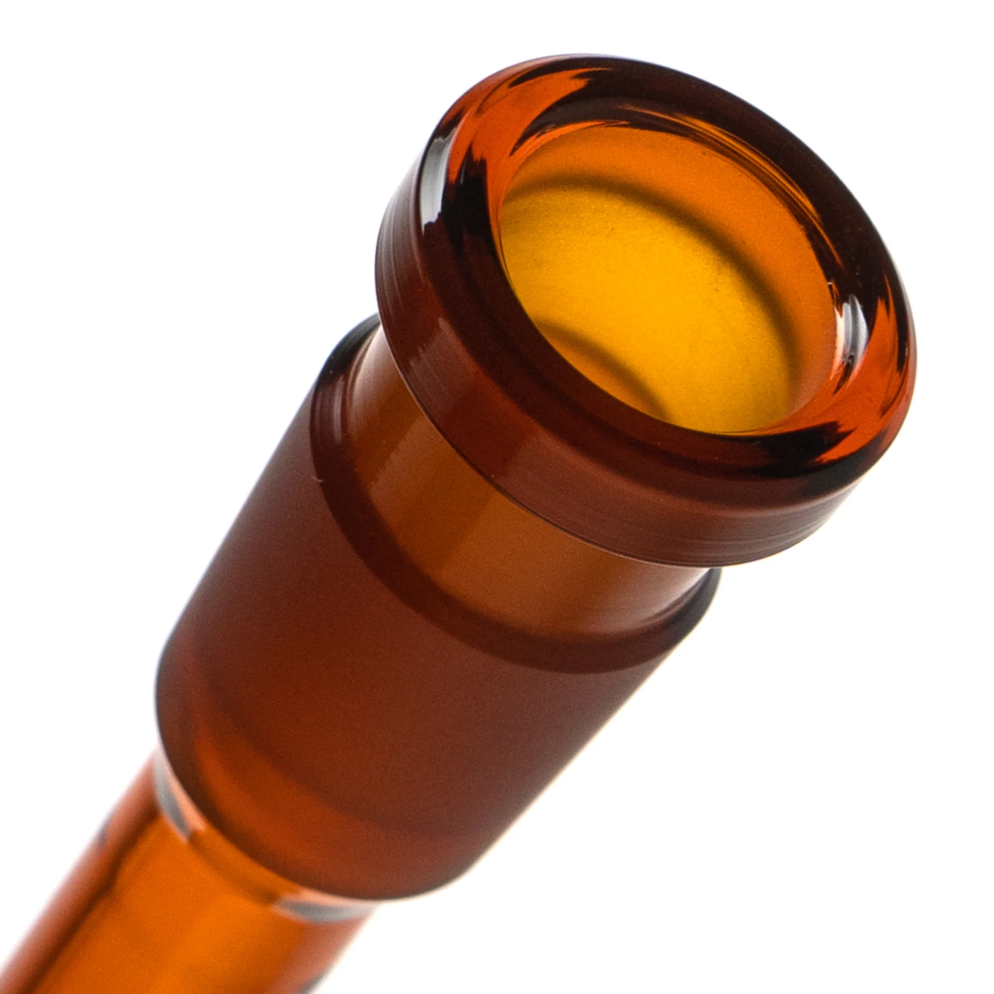 US Tubes - 18/14mm Female 3 Slit Downstem - 6.0" - Amber w/ Yellow - Image 3