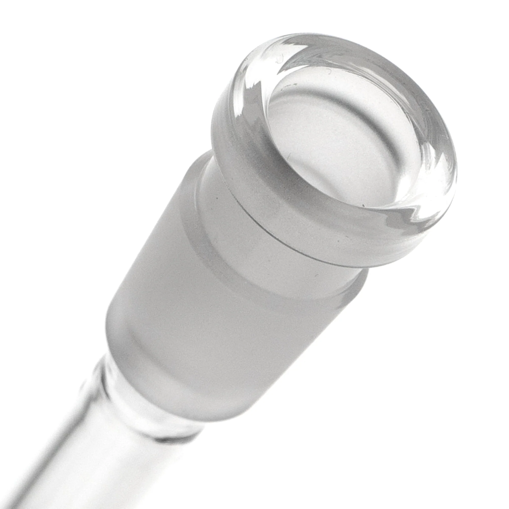 US Tubes - 18/14mm Female 3 Slit Downstem - 6.0" - Clear w/ Teal - Image 3