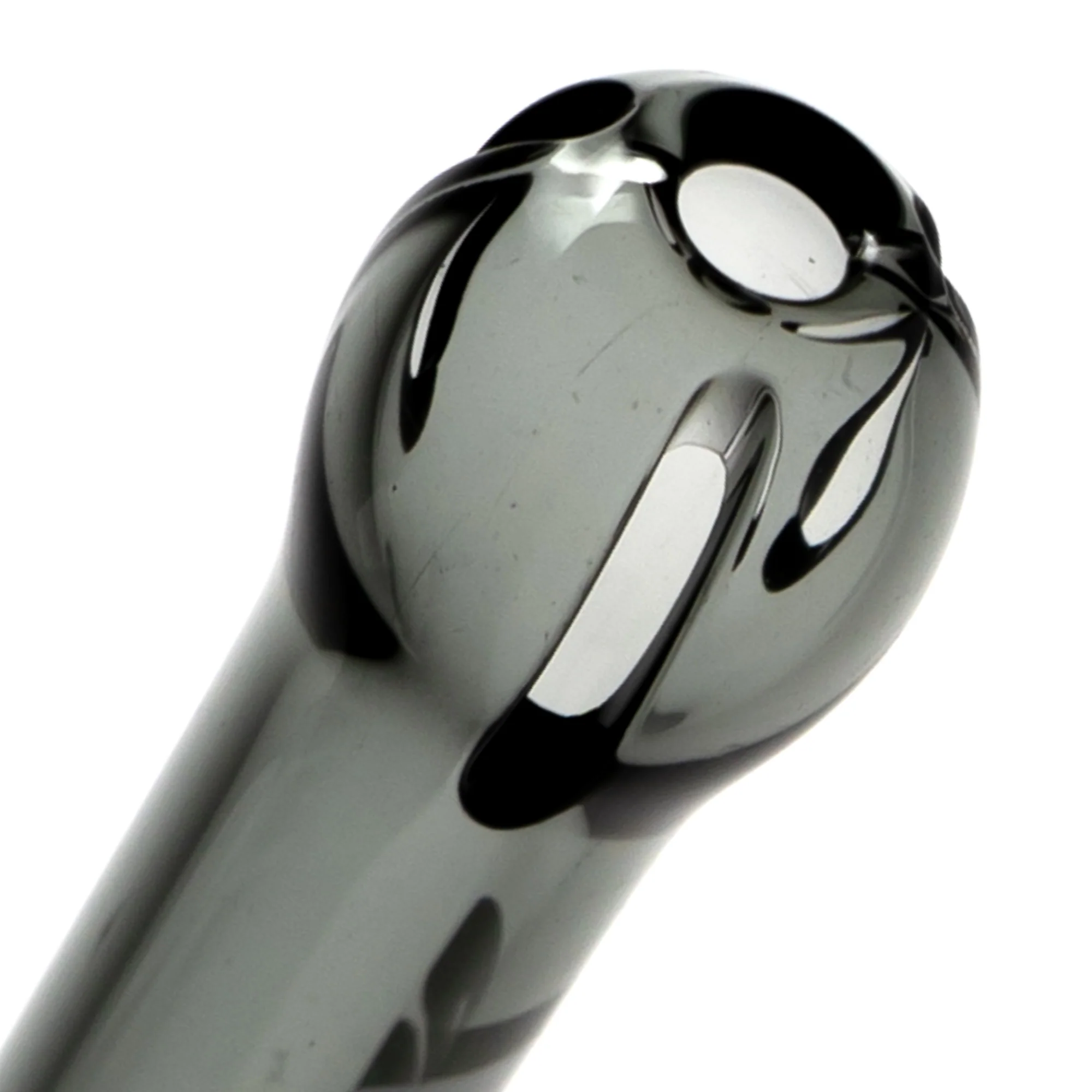 US Tubes - 18/14mm Female 3 Slit Downstem - 6.0" - Smoke w/ Blue - Image 2