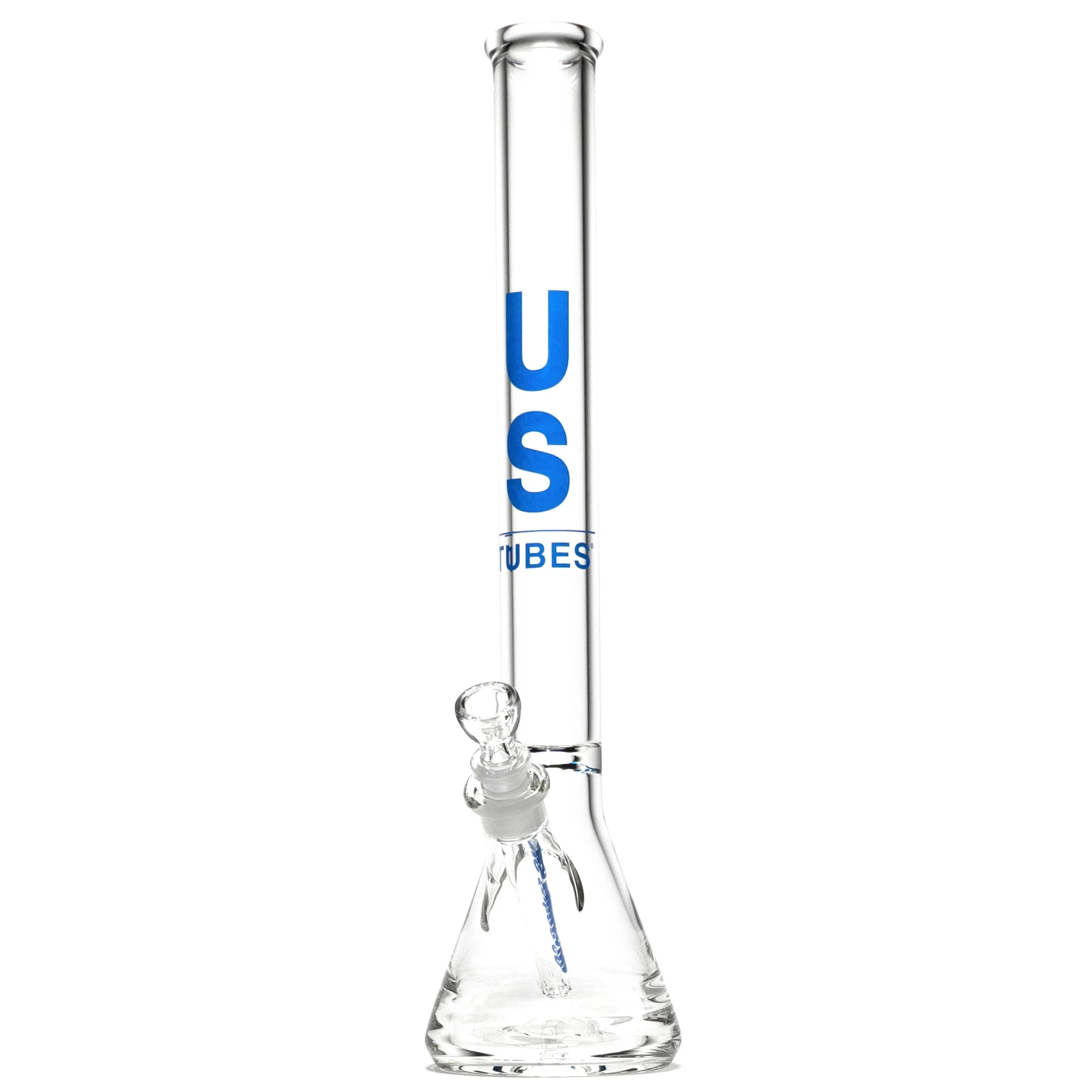 US Tubes - 20" Beaker 50x7 w/ 24mm Joint - Constriction - Blue Vertical Label