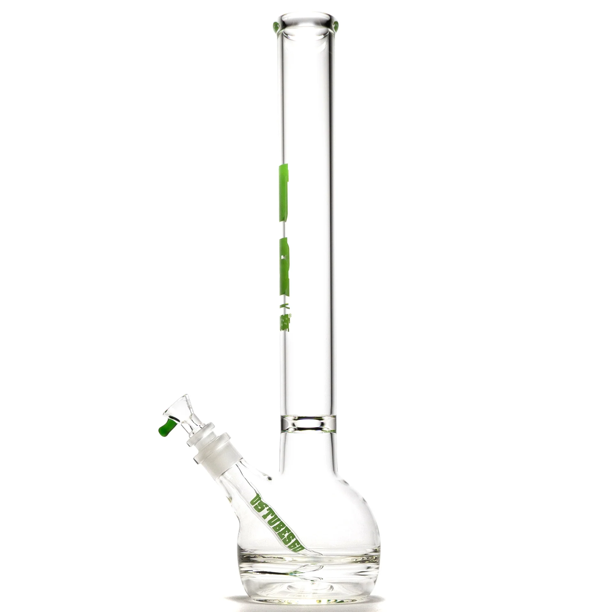 US Tubes - 20" Round Bottom 50x5 w/ 24mm Joint - Constriction - Lime Green - Image 2