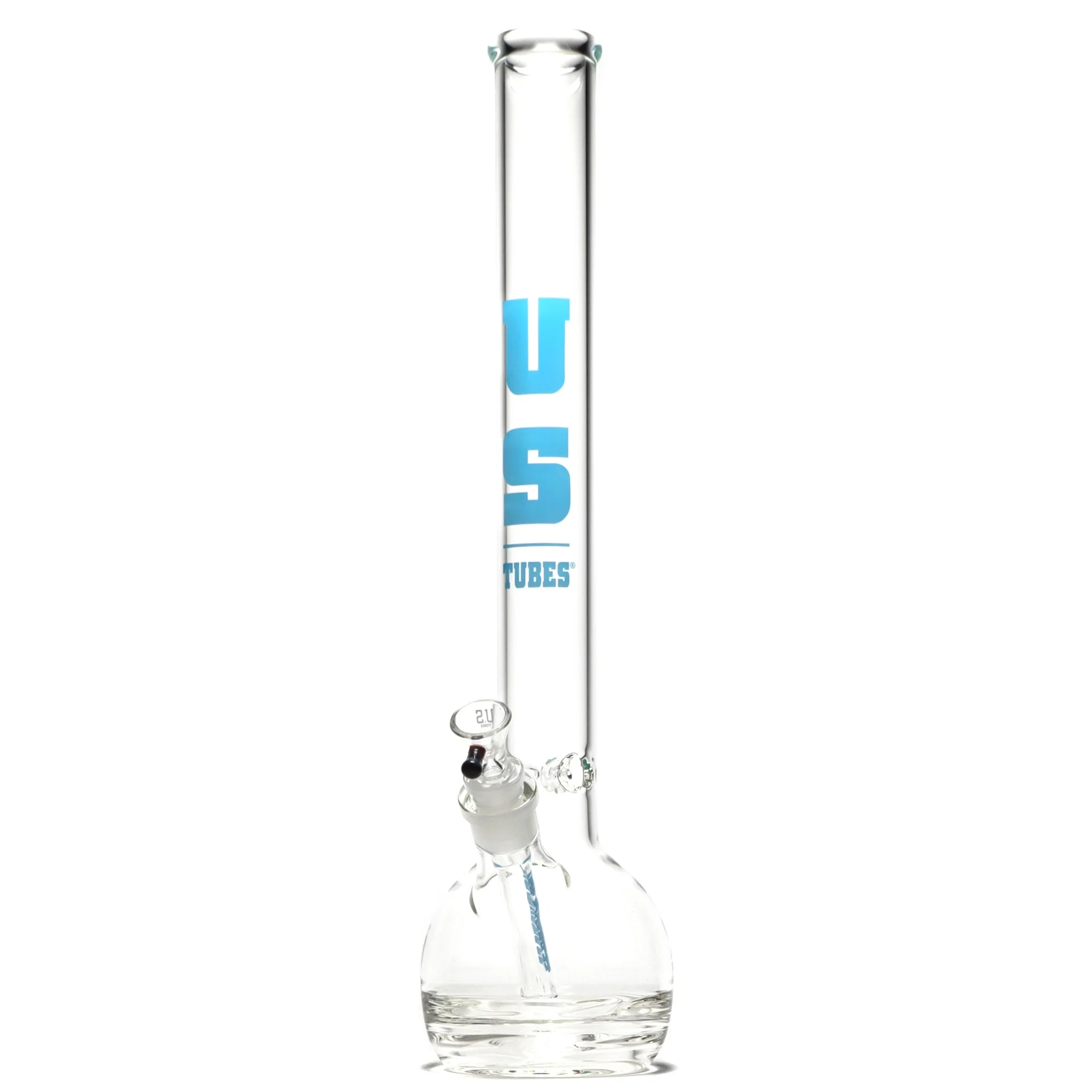 US Tubes - 20" Round Bottom 50x5 w/ 24mm Joint - Ice Pinch - Light Blue Classic Label