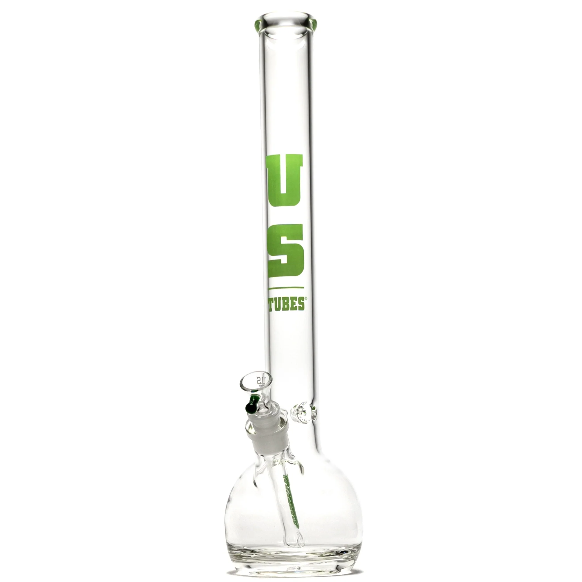 US Tubes - 20" Round Bottom 50x5 w/ 24mm Joint - Ice Pinch - Lime Green Classic Label
