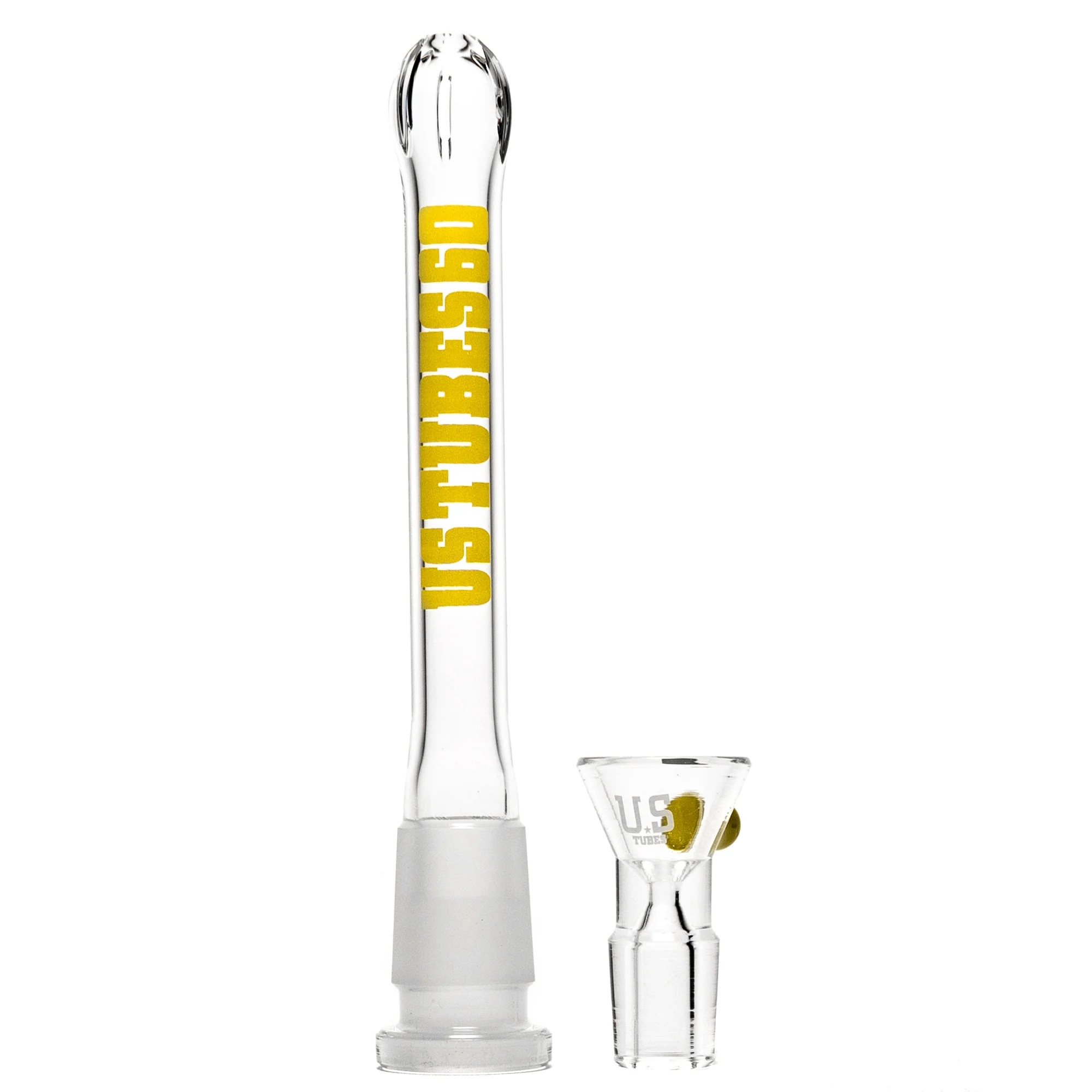 US Tubes - 20" Round Bottom 50x7 w/ 24mm Joint - Constriction - Yellow Classic Label - Image 5