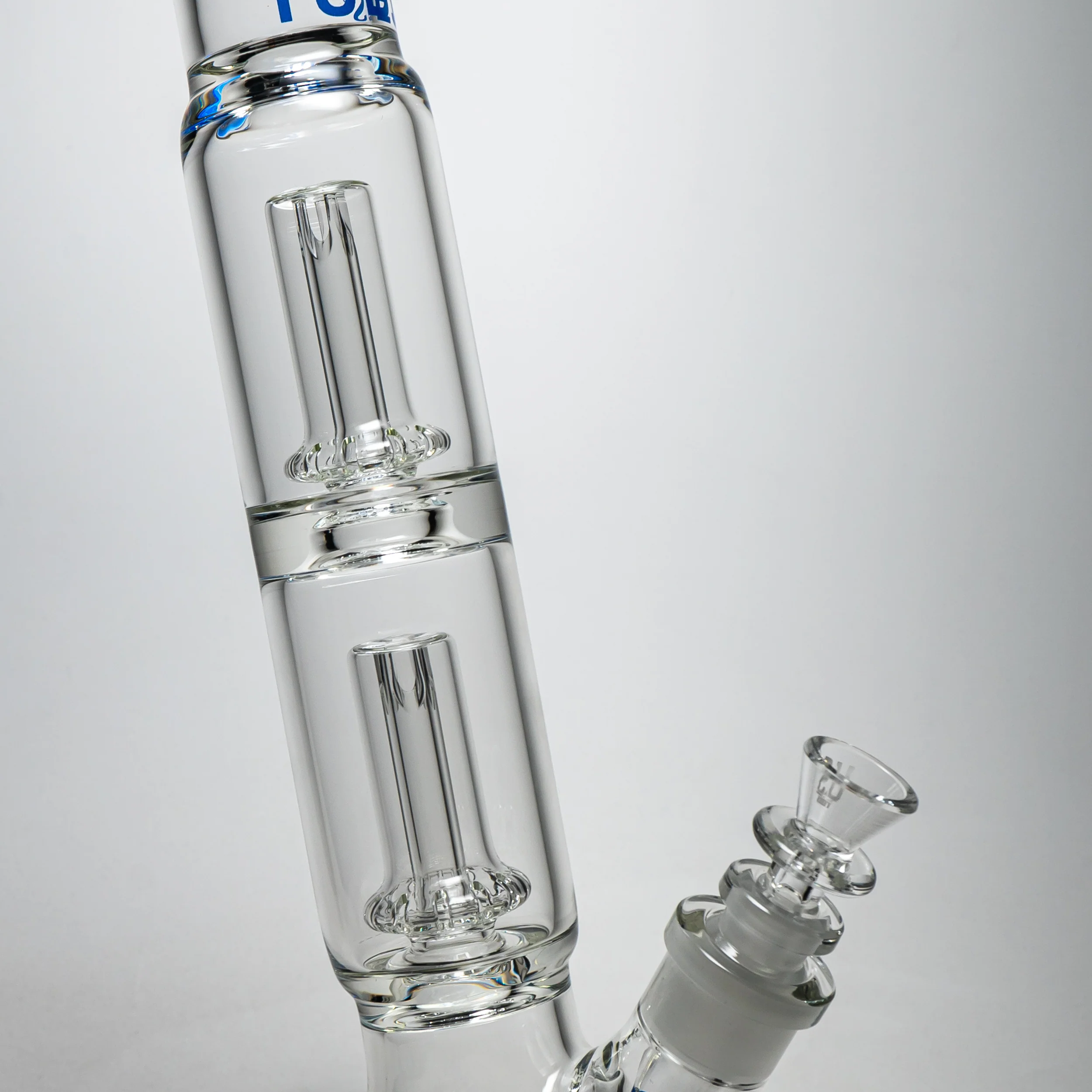 US Tubes - 21" Double Circ Beaker w/ 24mm - 50x5 - Blue Vertical Label - Image 4