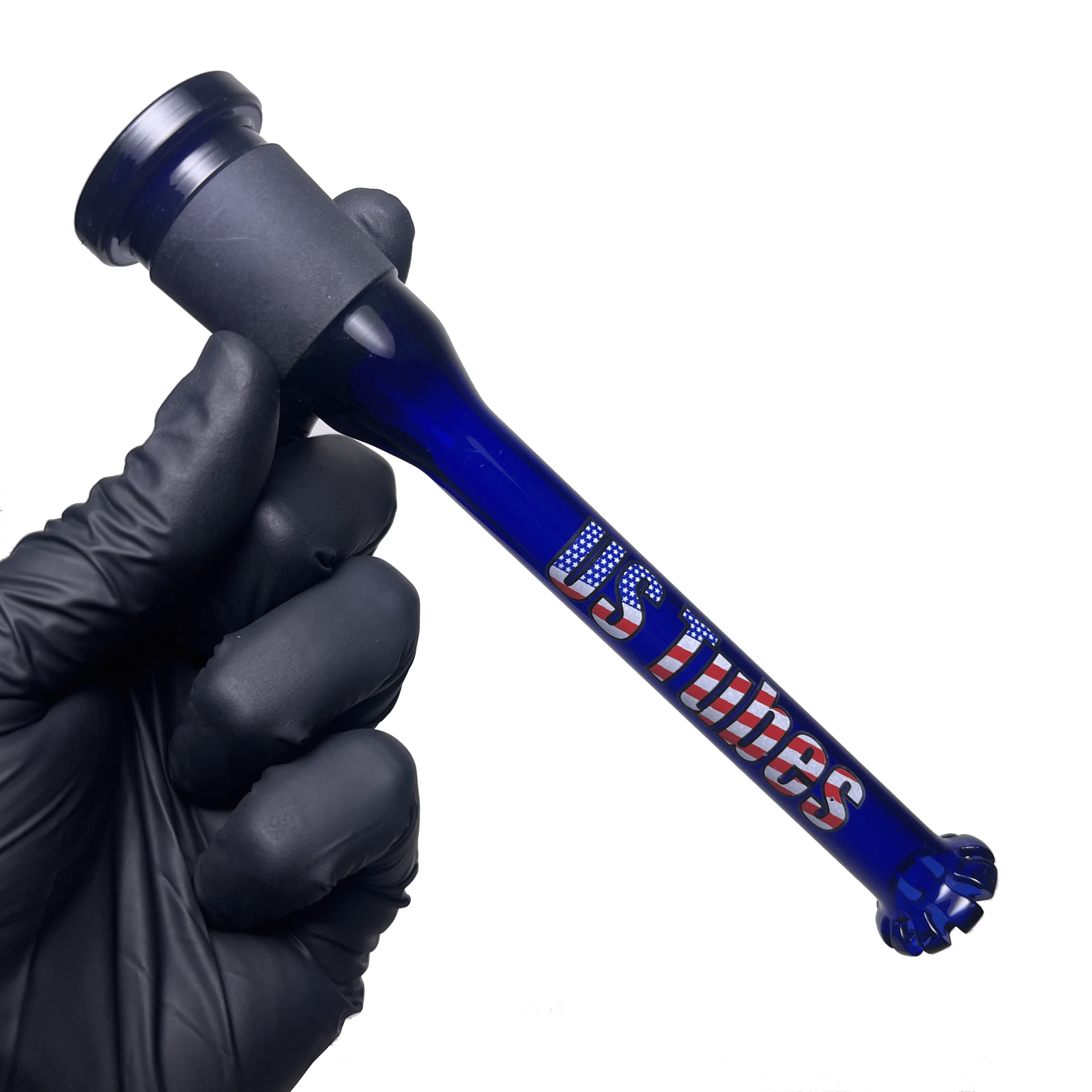 US Tubes - 29/18mm Female Circ Downstem 6.5" - Blue w/ Patriot Label