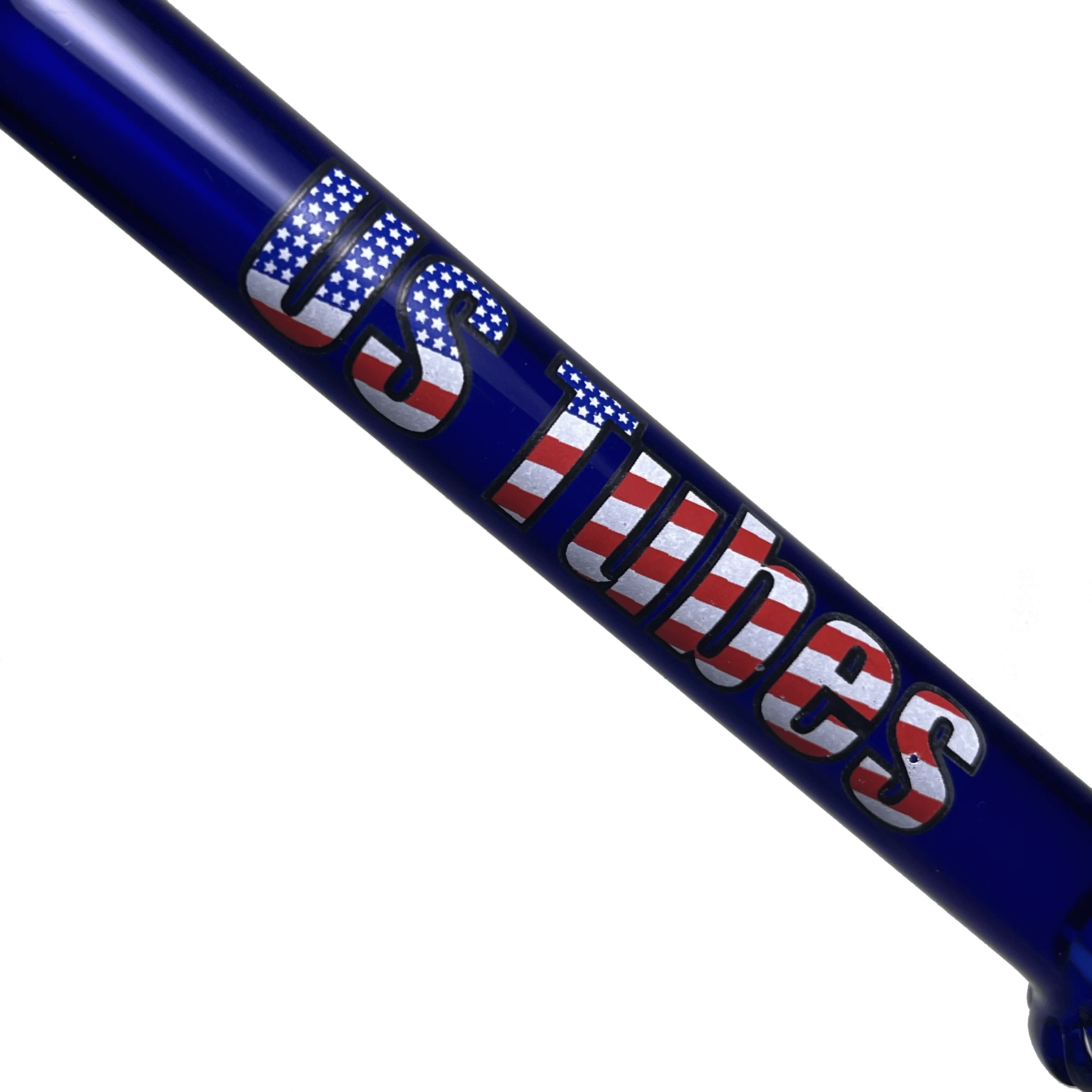 US Tubes - 29/18mm Female Circ Downstem 6.5" - Blue w/ Patriot Label - Image 2
