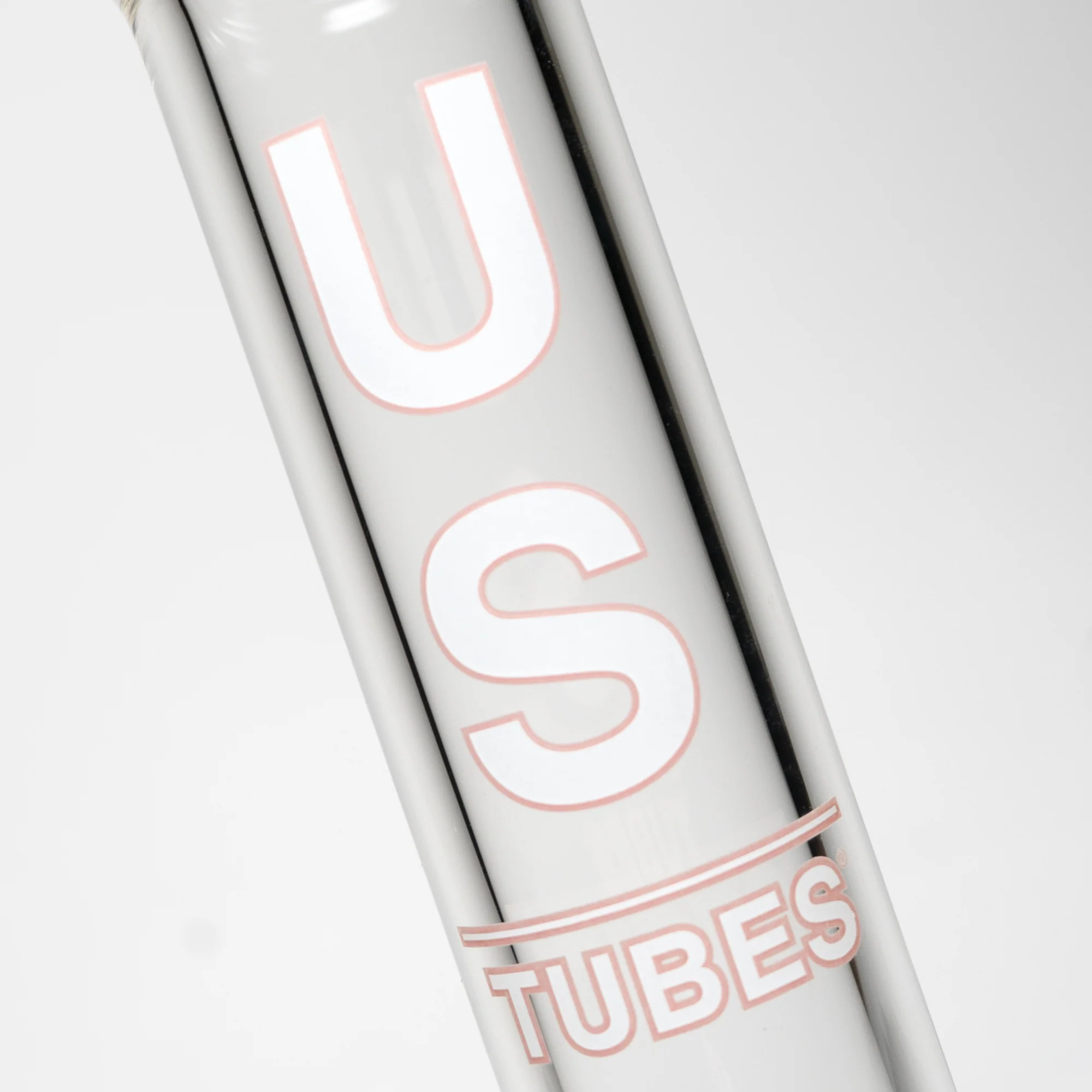 US Tubes - 13" Beaker 50x7 - White & Pink Vertical Label w/ Pink Slide - Image 3