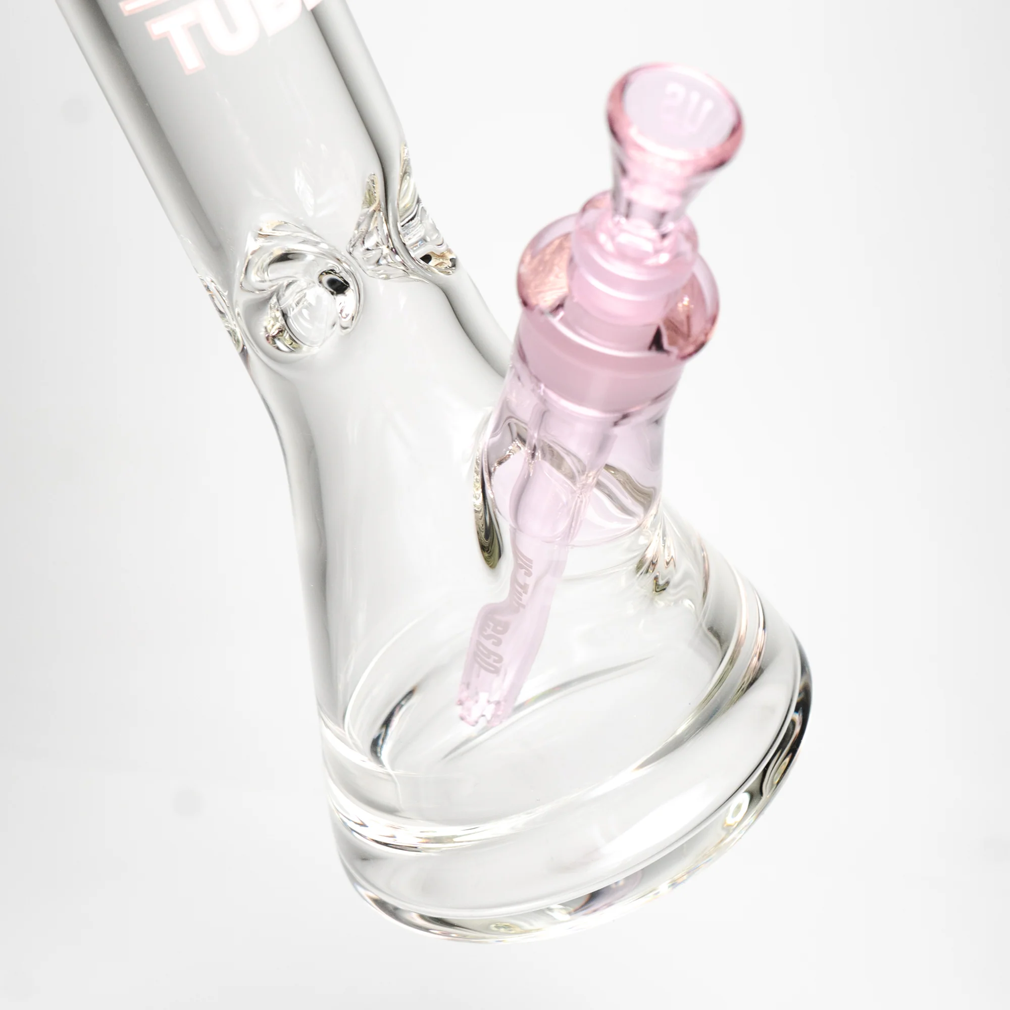 US Tubes - 13" Beaker 50x7 - White & Pink Vertical Label w/ Pink Slide - Image 5