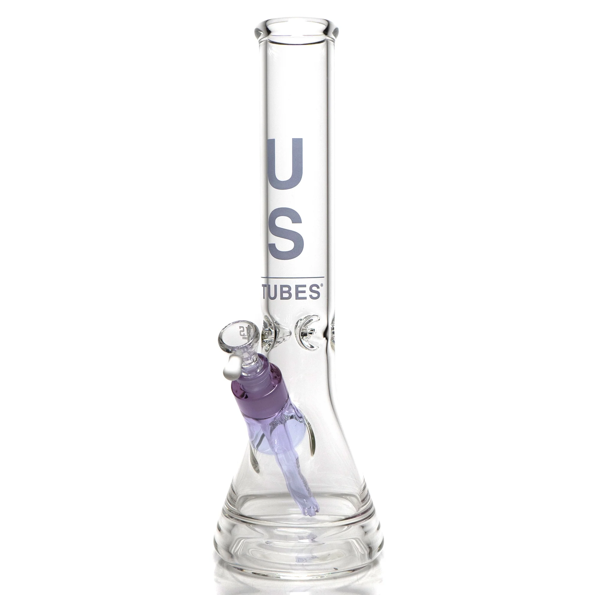 US Tubes - 14" Beaker 50x5 - Ice Pinch - Purple