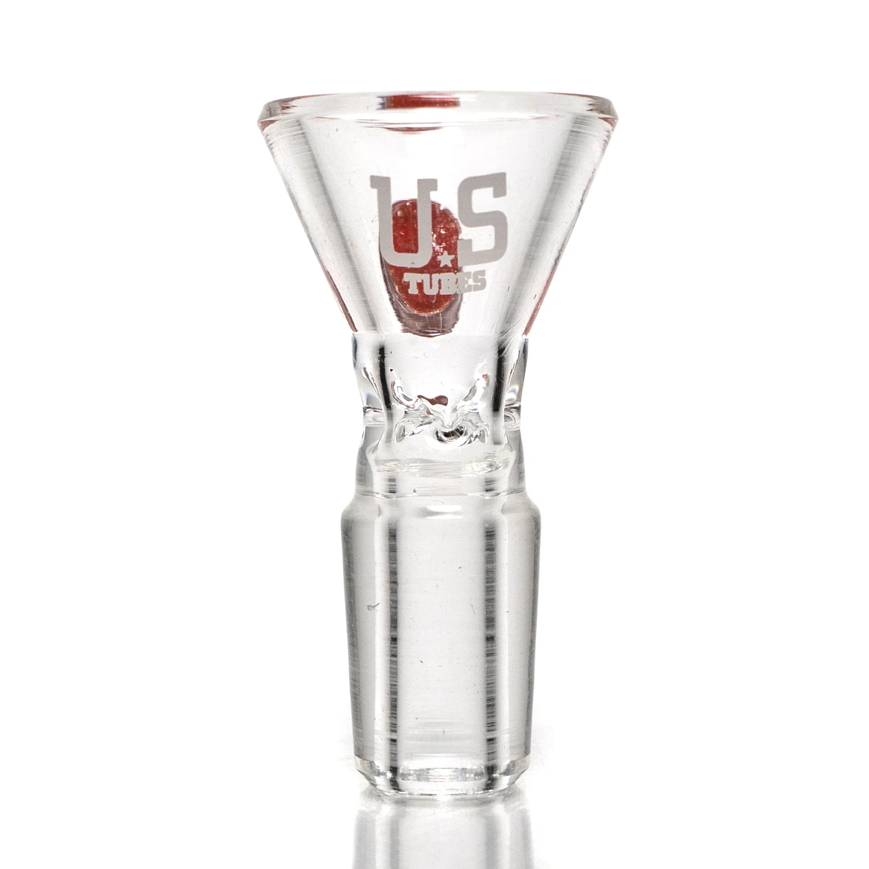 US Tubes - 14mm Ice Pinch Martini Slide - Solid Red - Image 2