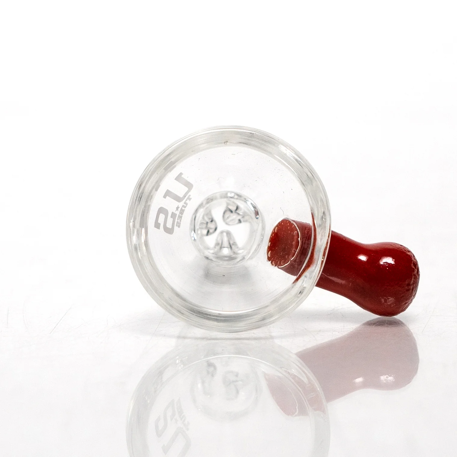 US Tubes - 14mm Ice Pinch Martini Slide - Solid Red - Image 3