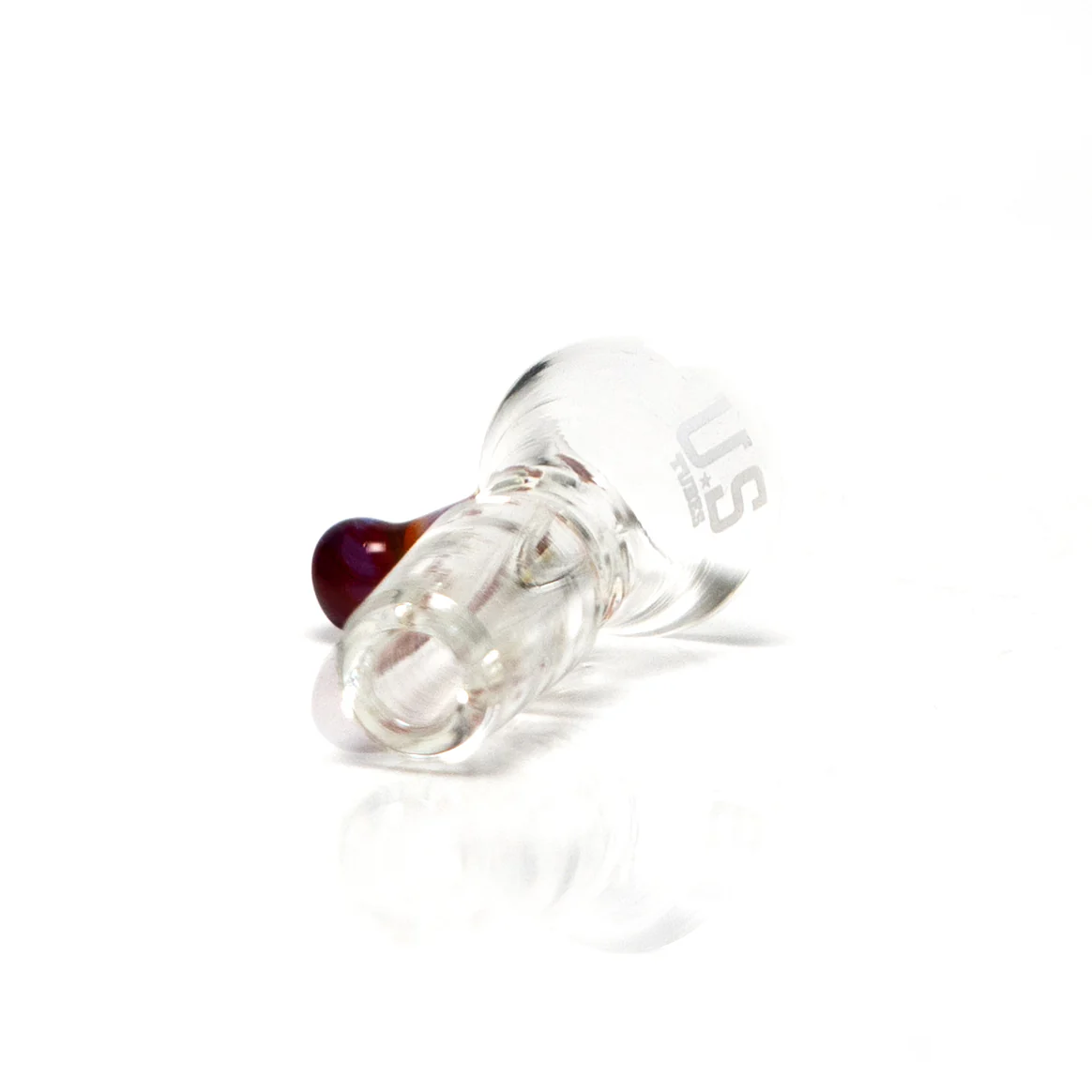 US Tubes - 14mm Single Hole Martini Slide - Amber Purple - Image 2