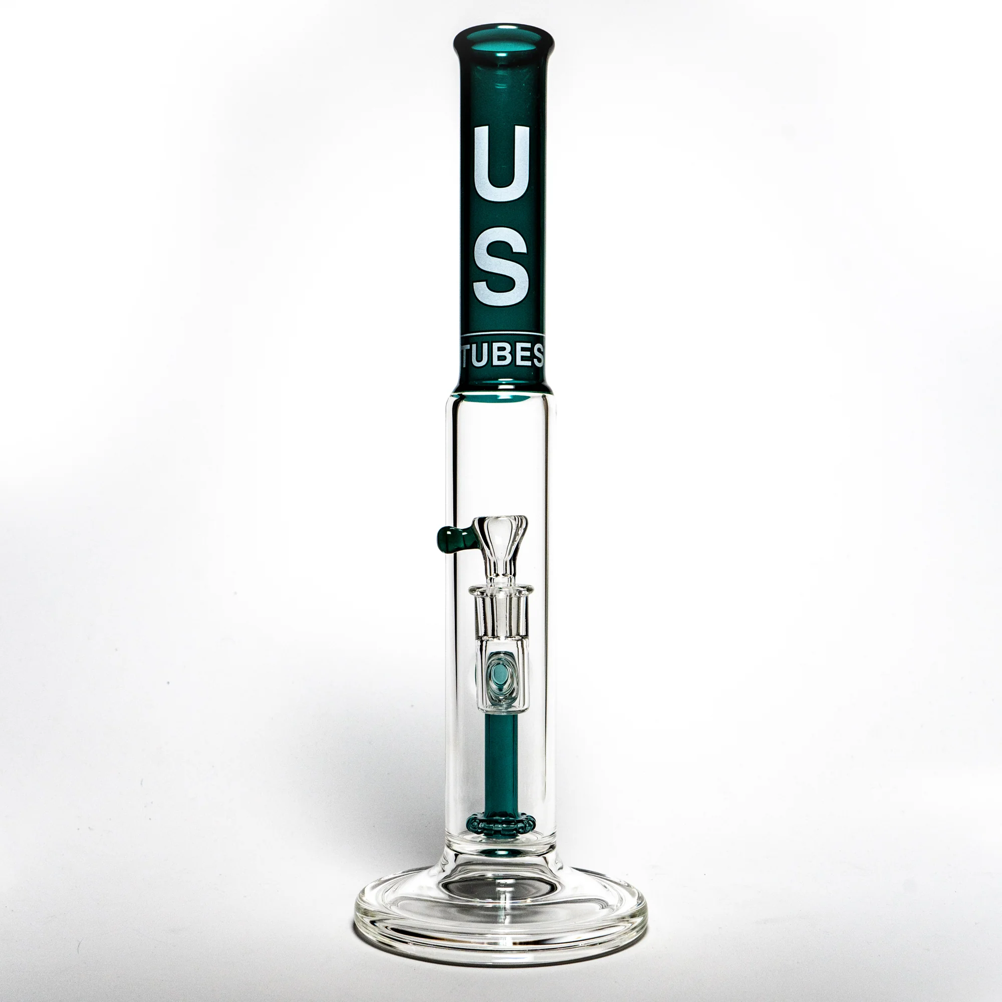 US Tubes - 15" Straight Fixed Circ 38x5 - Teal Neck - White & Teal Vertical Label - Image 6