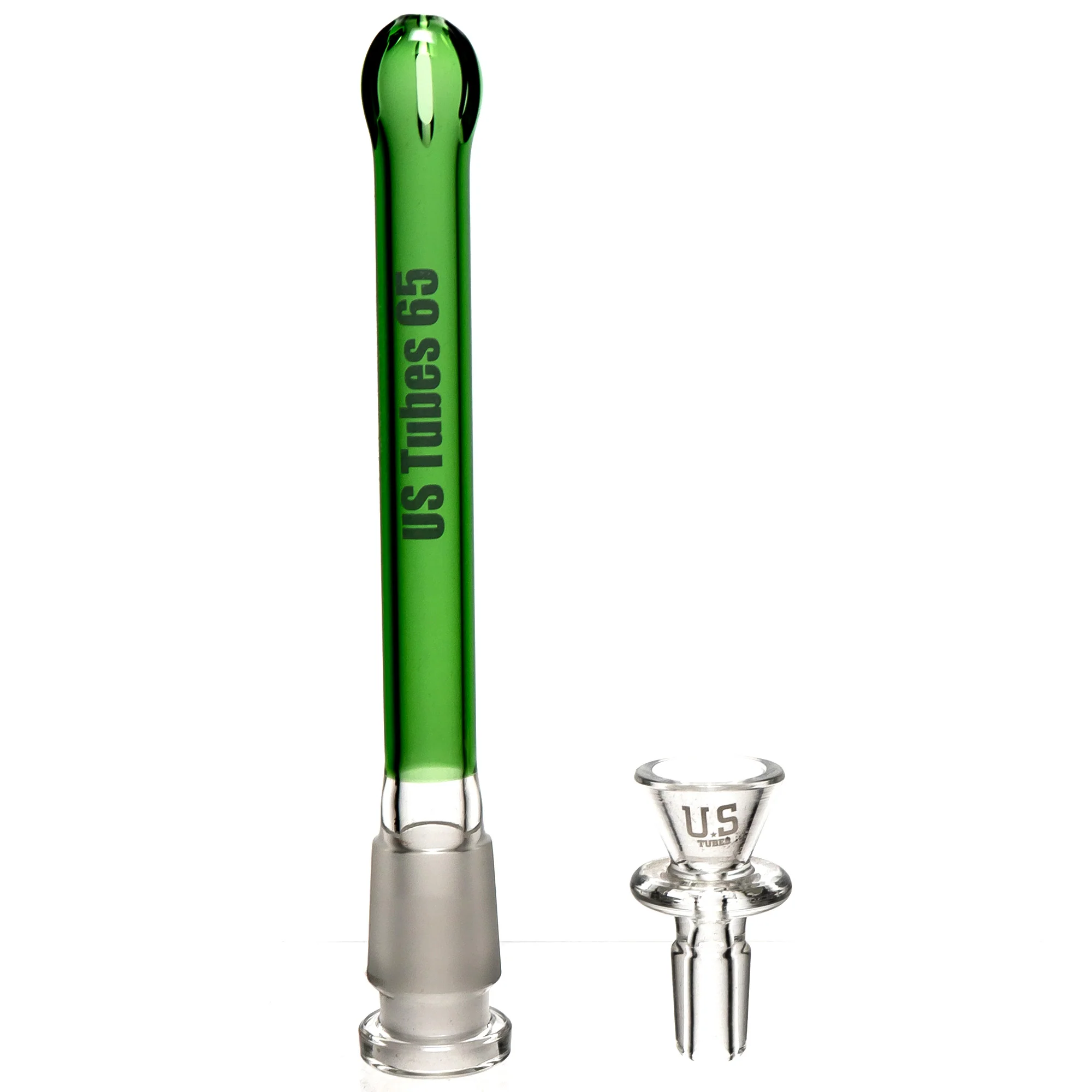 US Tubes - 16" Beaker 50x7 w/ 24mm Joint - Green Neck - White & Green Vertical Label - Image 5