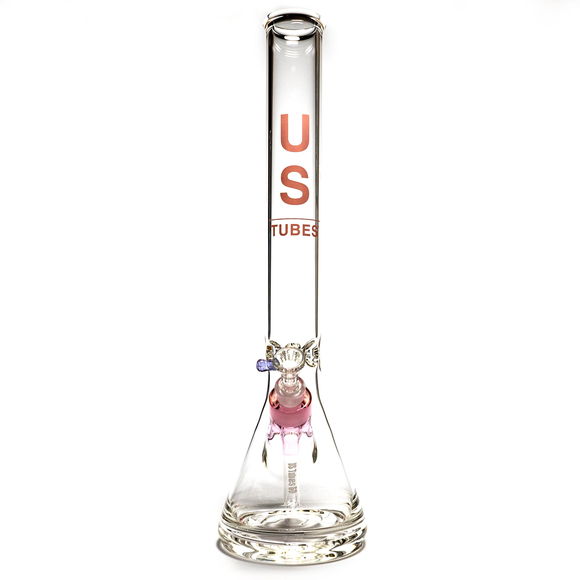 US Tubes - 17" Beaker - 50x7mm w/ 24mm Joint - Pink Vertical Label - Image 3
