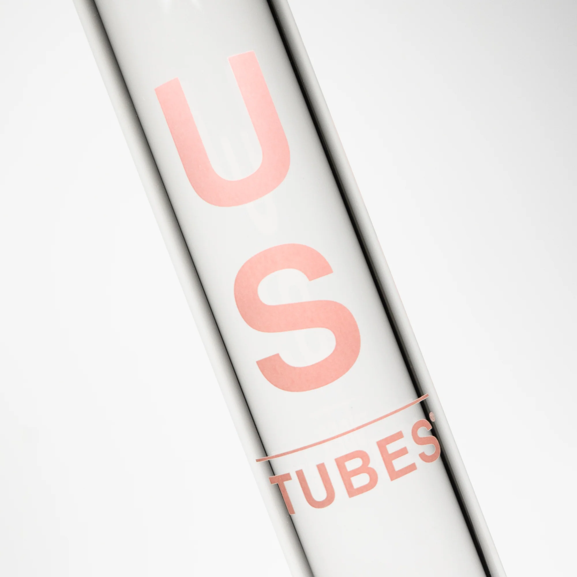 US Tubes - 18" Beaker 50x5 w/ 24mm Joint - Pink Vertical Label w/ Purple Handle Slide - Image 3