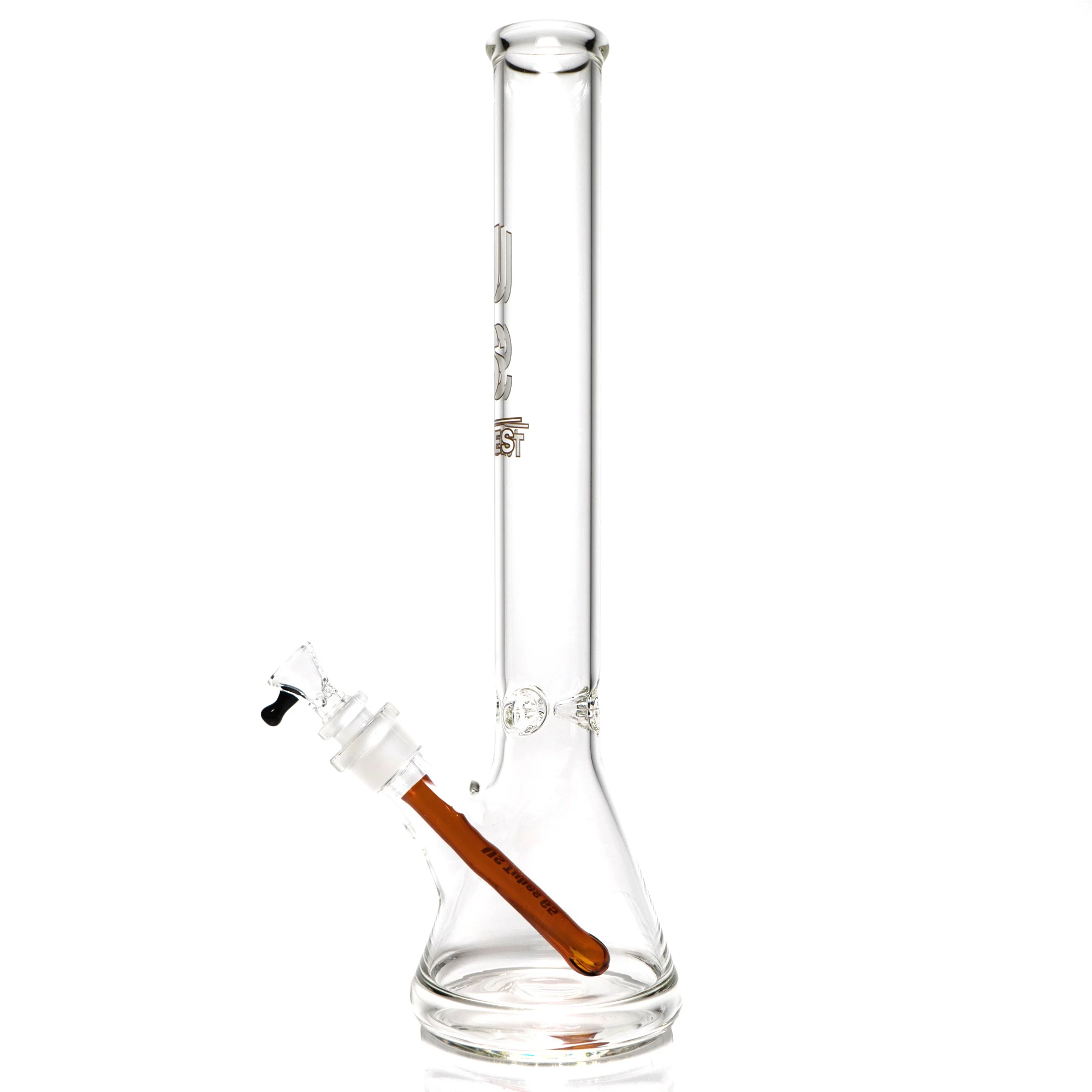 US Tubes - 18" Beaker 50x5 w/ 24mm Joint - White & Brown Vertical Label - Image 2