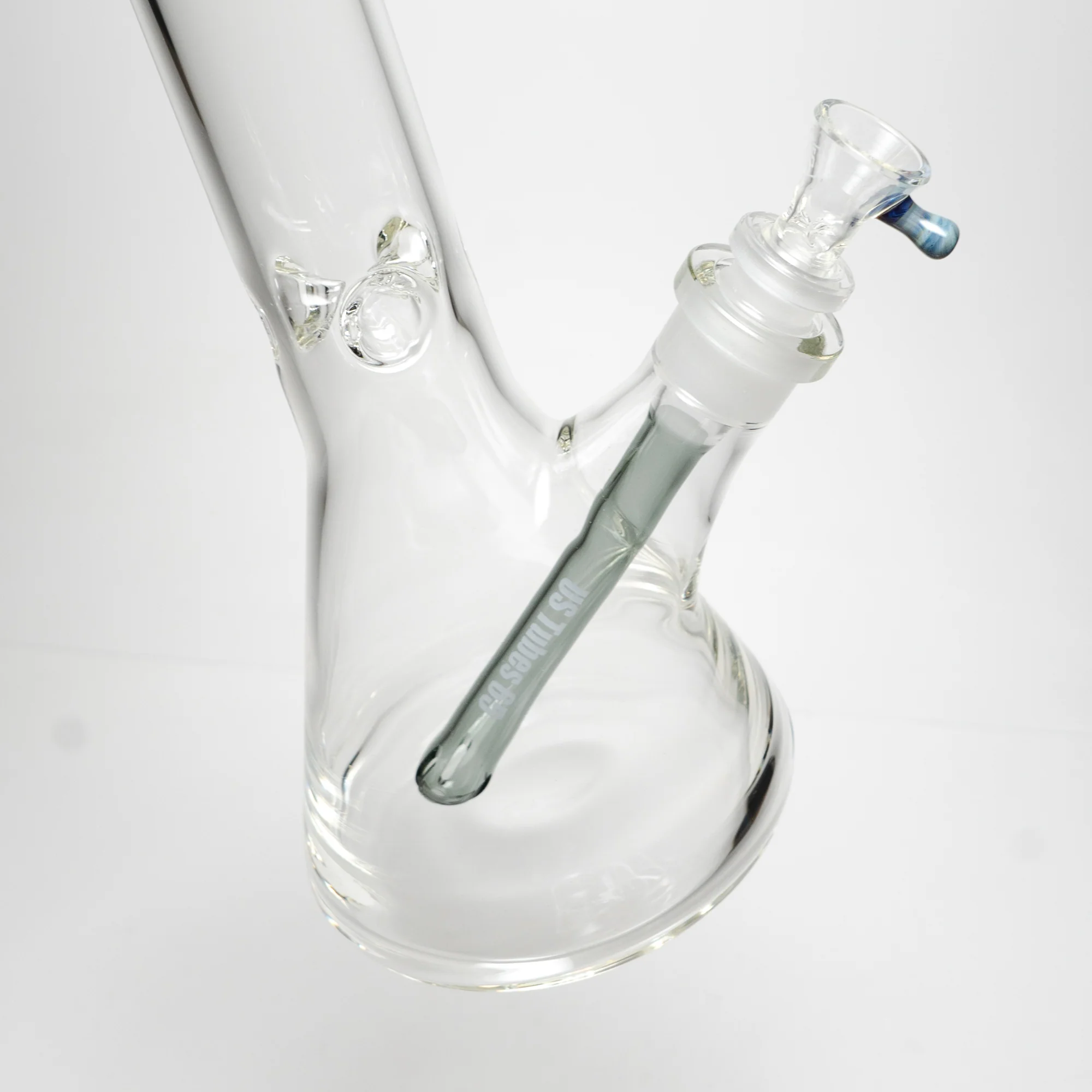US Tubes - 18" Beaker 50x5 w/ 24mm Joint - White & Gray Vertical Label w/ Blue Handle Slide - Image 4