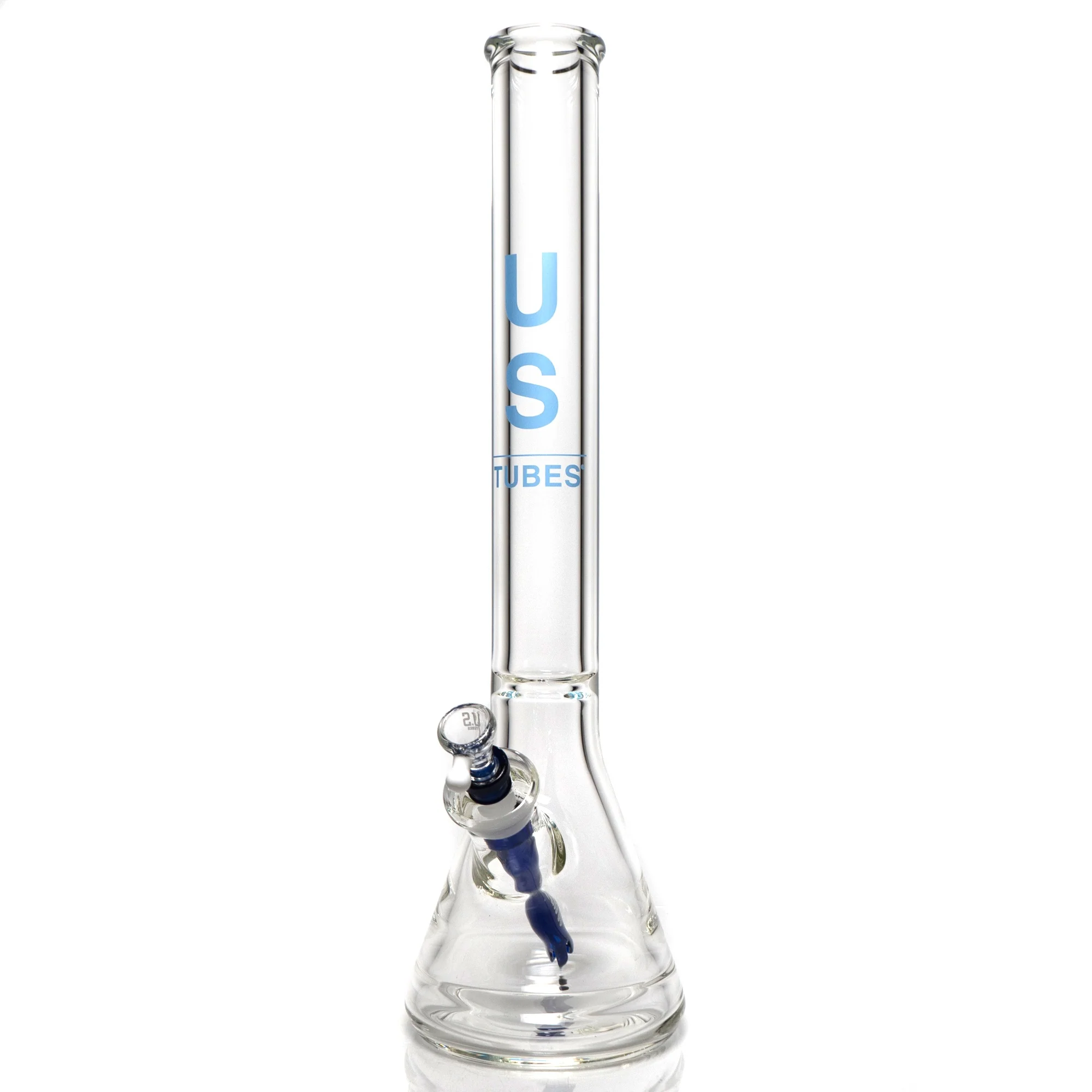 US Tubes - 18" Beaker 50x9 - Constriction - Blue Vertical Label