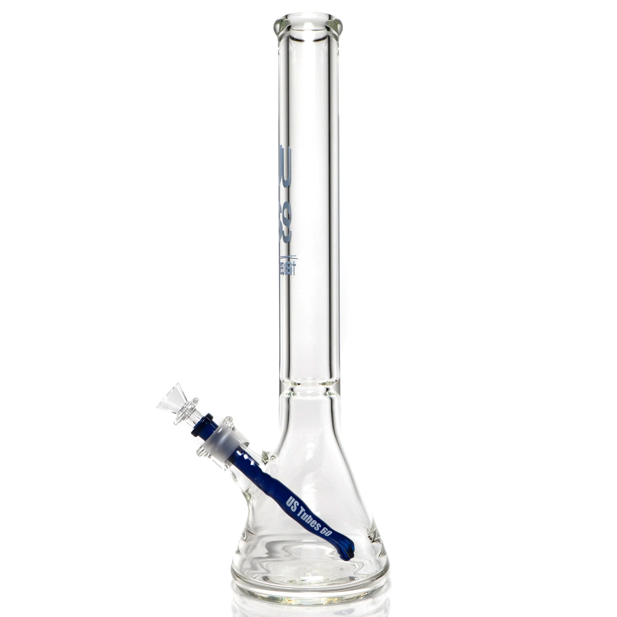 US Tubes - 18" Beaker 50x9 - Constriction - Light Blue Vertical Label - Image 2