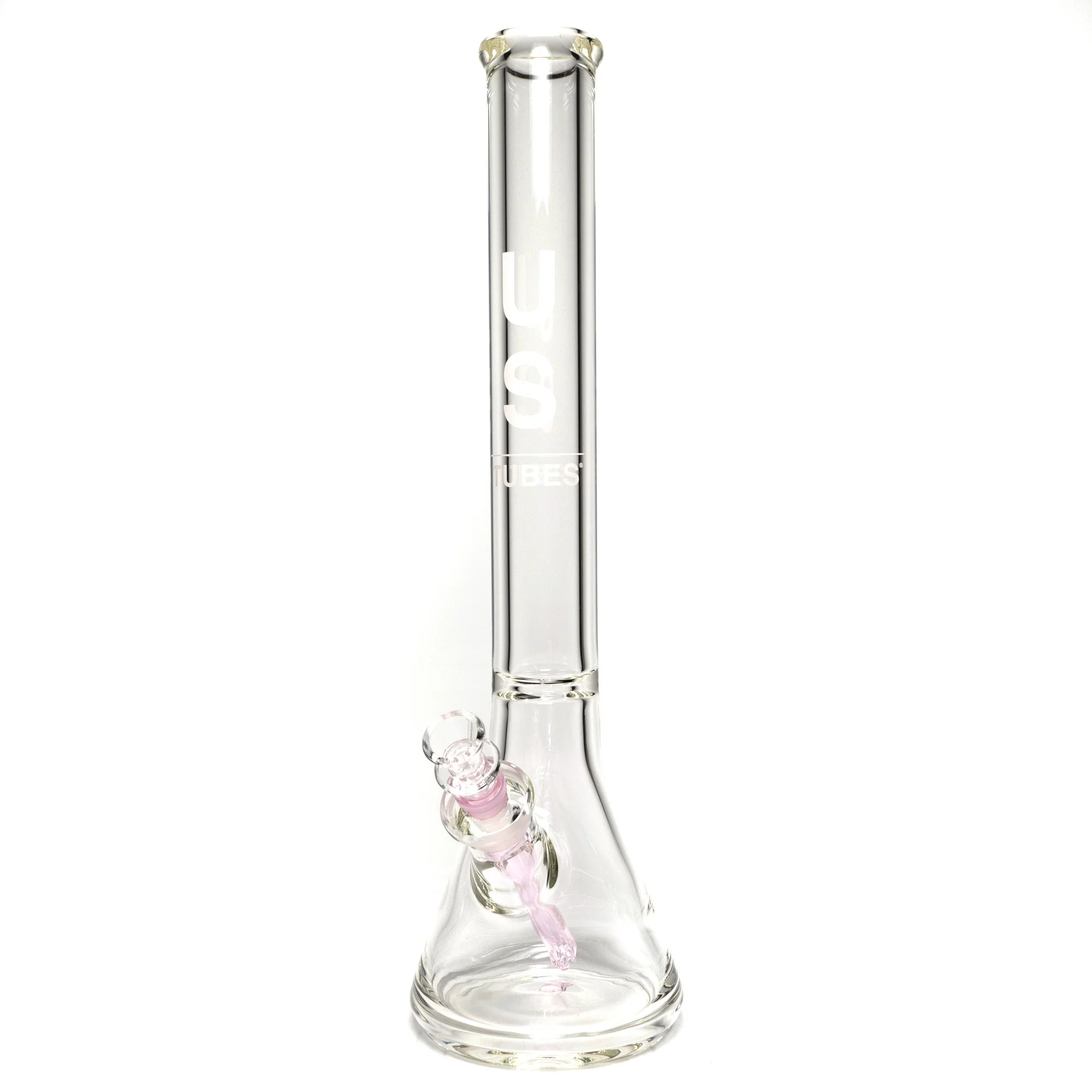 US Tubes - 18" Beaker 50x9 - Constriction - Pink Vertical Label