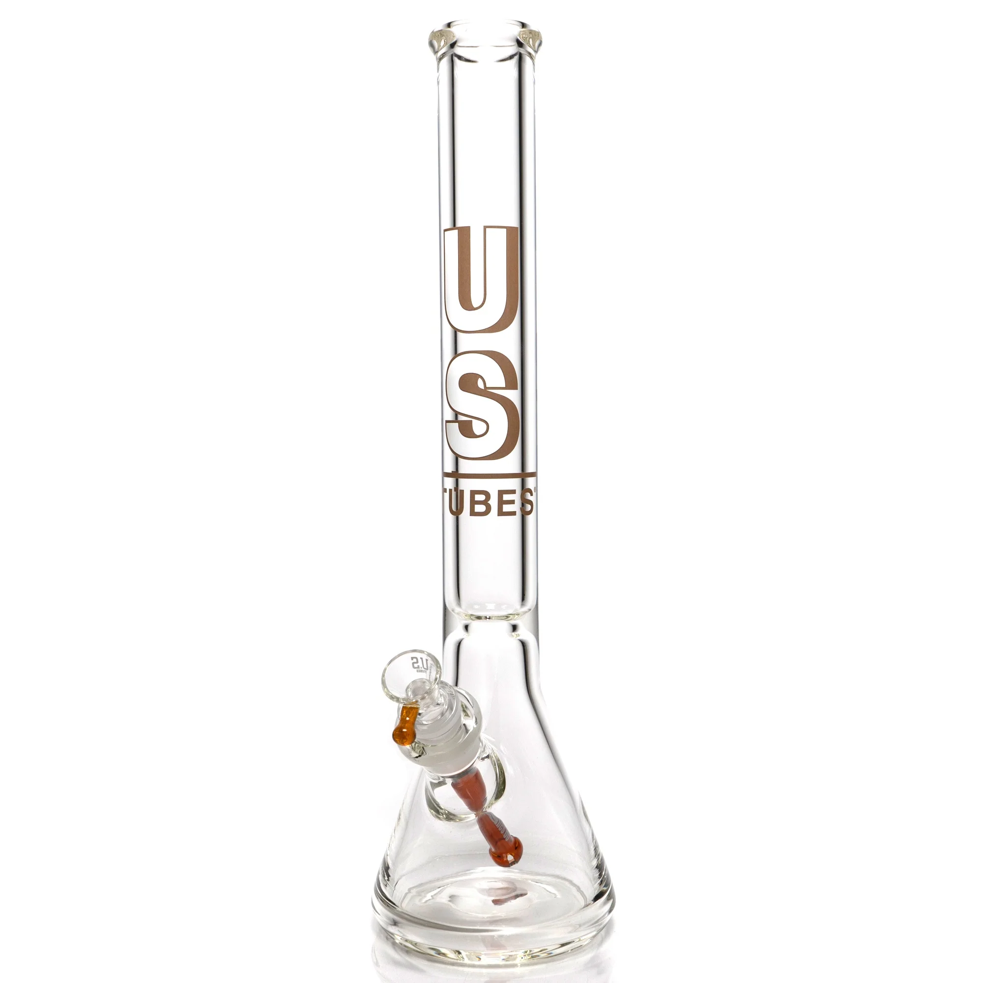 US Tubes - 18" Beaker 50x9 w/ 24mm Joint - Constriction - Brown Shadow Label