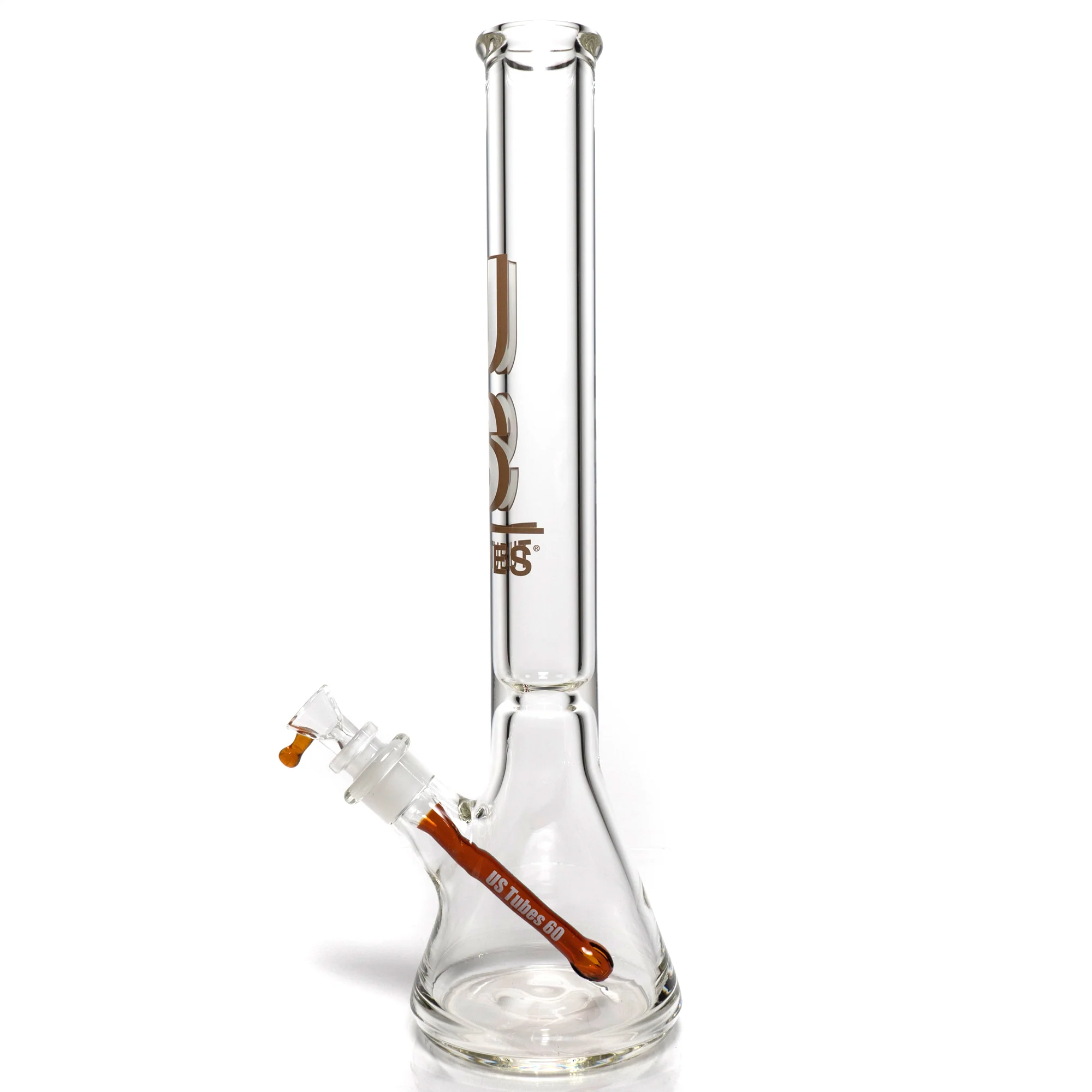 US Tubes - 18" Beaker 50x9 w/ 24mm Joint - Constriction - Brown Shadow Label - Image 2