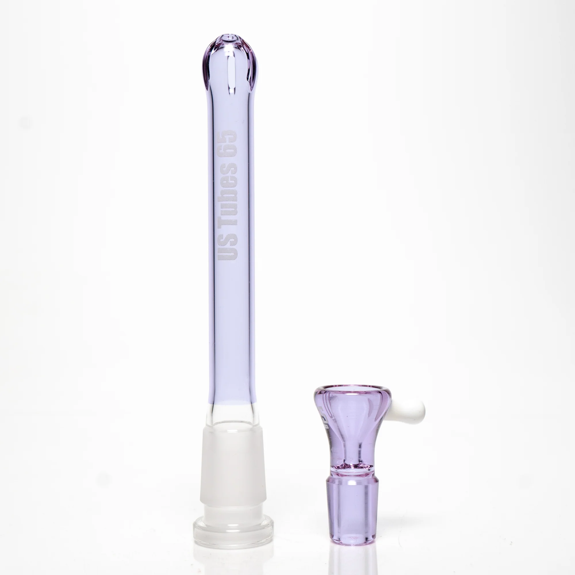 US Tubes - 20" Beaker 50x5 w/ 24mm Joint - White & Gray Vertical Label w/ Purple Slide - Image 6