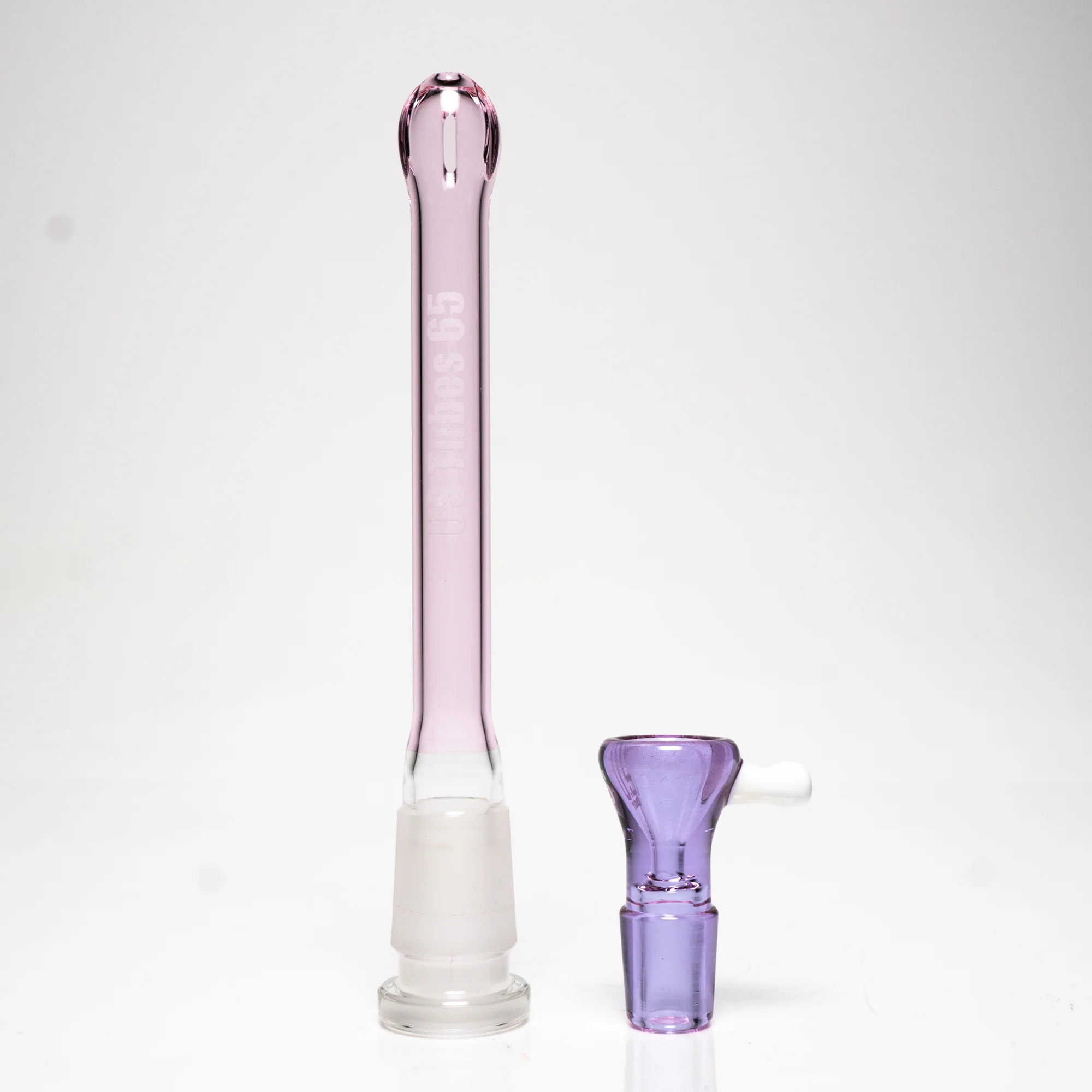 US Tubes - 20" Beaker 50x5 w/ 24mm Joint - White & Pink Vertical Label w/ Purple Slide - Image 6