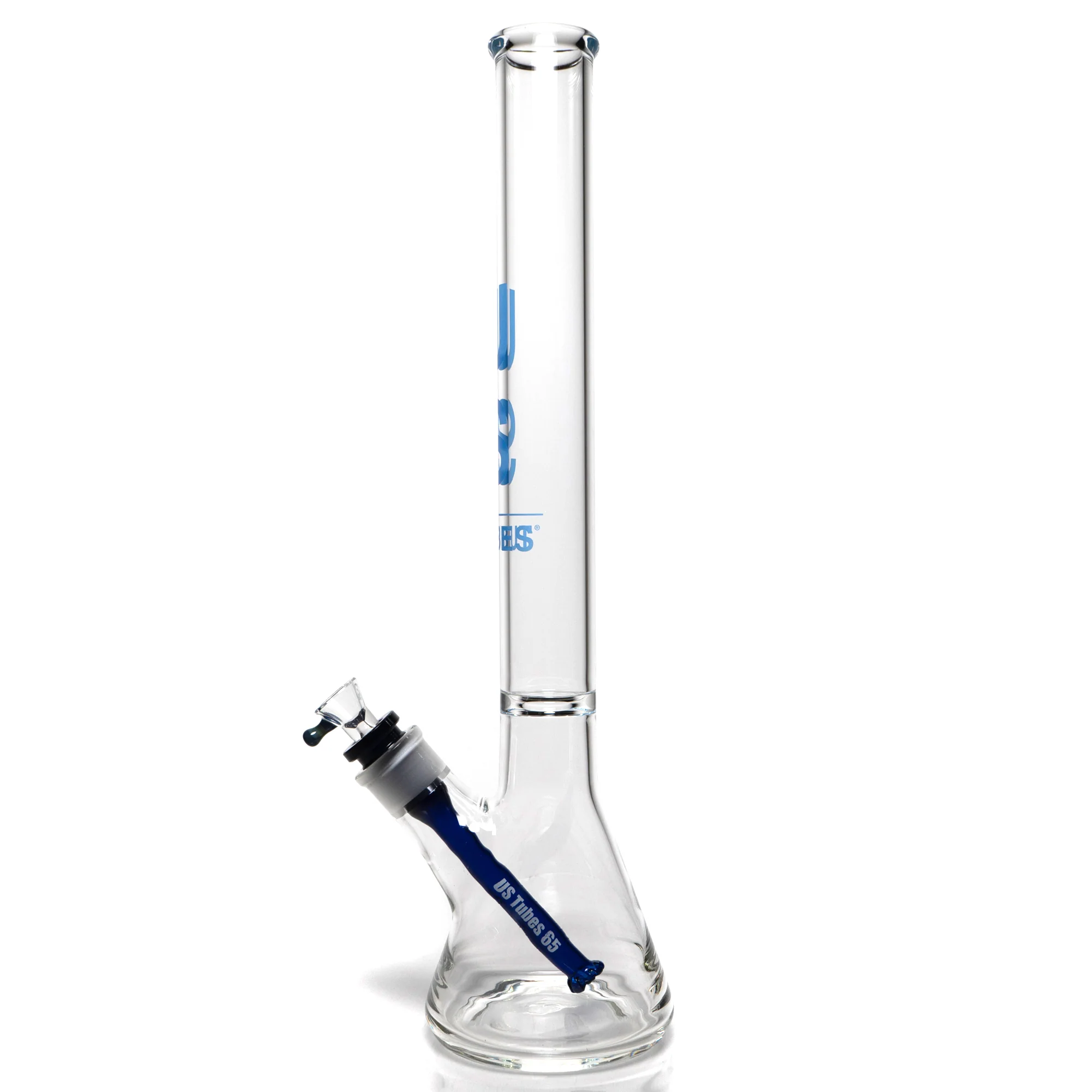 US Tubes - 20" Beaker 50x5 w/ 29mm Joint - Constriction - Blue Vertical Label - Image 2