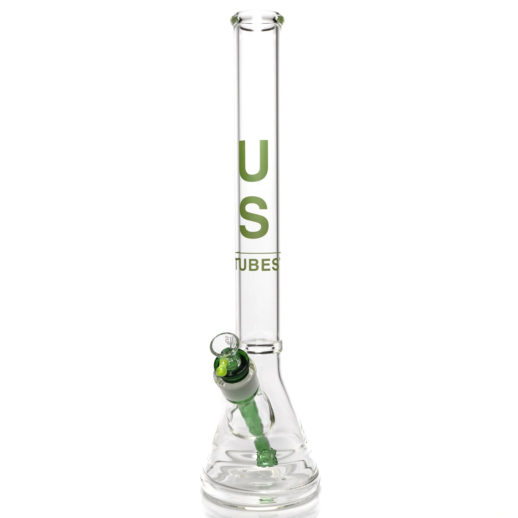 US Tubes - 20" Beaker 50x5 w/ 29mm Joint - Constriction - Green Vertical Label