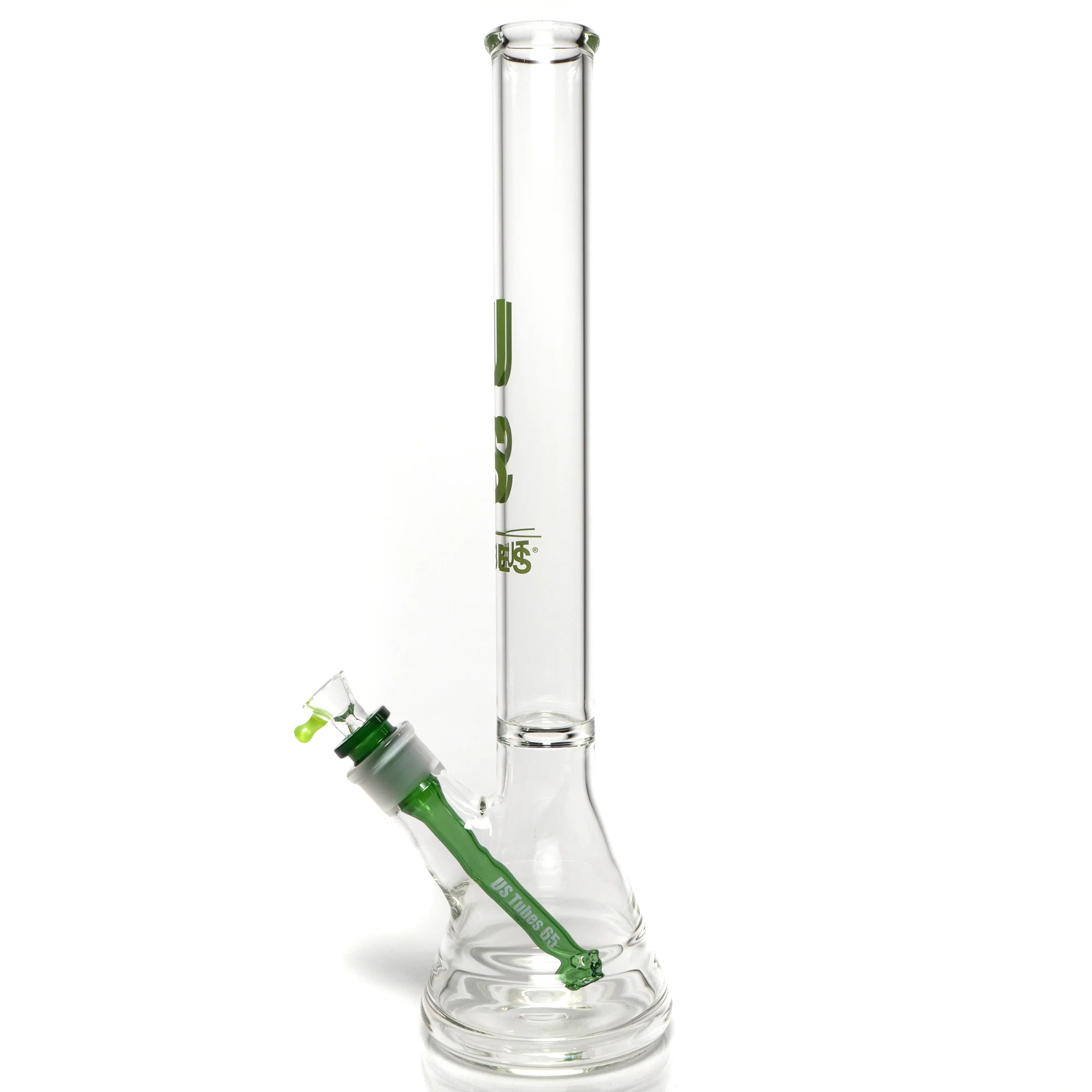 US Tubes - 20" Beaker 50x5 w/ 29mm Joint - Constriction - Green Vertical Label - Image 2