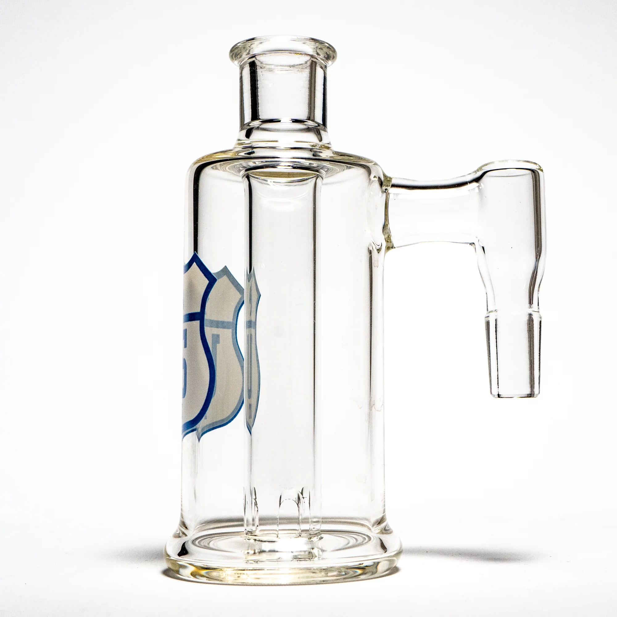 US Tubes - Ash Catcher - 14mm 90° - White & Blue Highway Label - Image 4