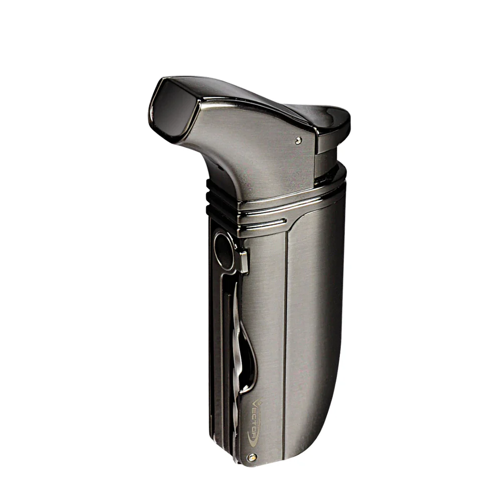 Vector - Arsenal - Double Flame Torch Lighter w/ Punch & Poker - Gunmetal