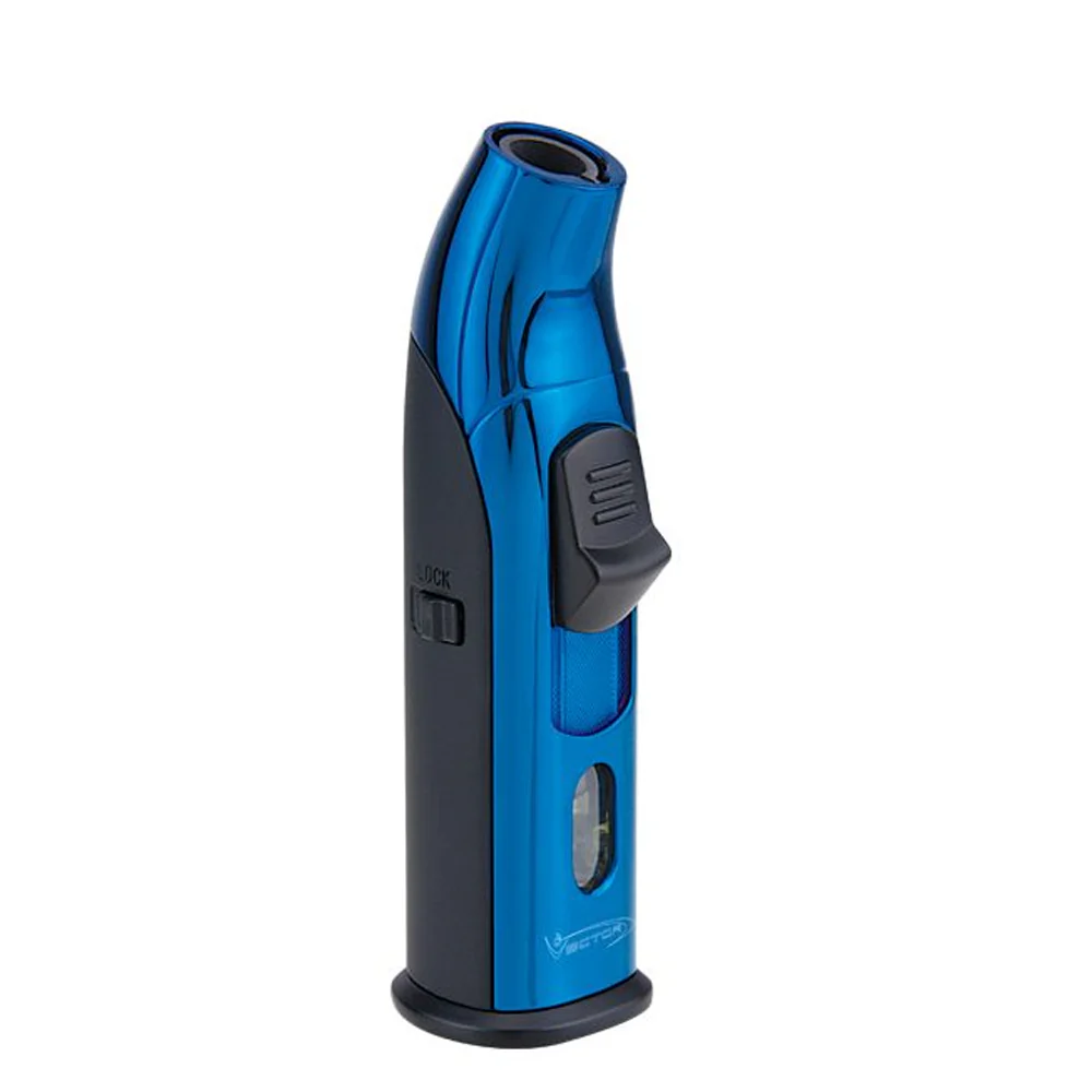 Vector - Aztech - Single Flame Torch Lighter w/ Punch - Sparkle Blue