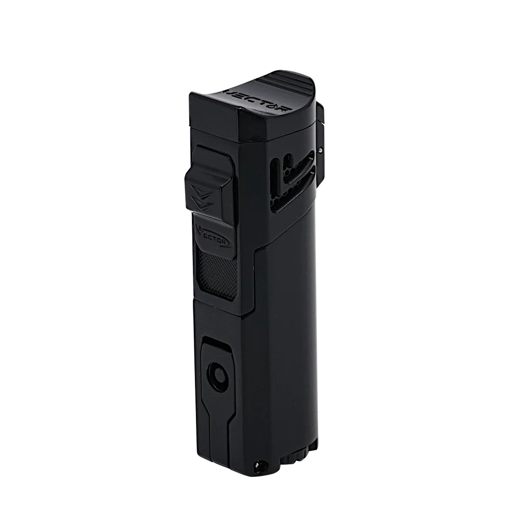 Vector - Caliper - Single Flame Torch Lighter w/ Punch - Anodized Black Matte