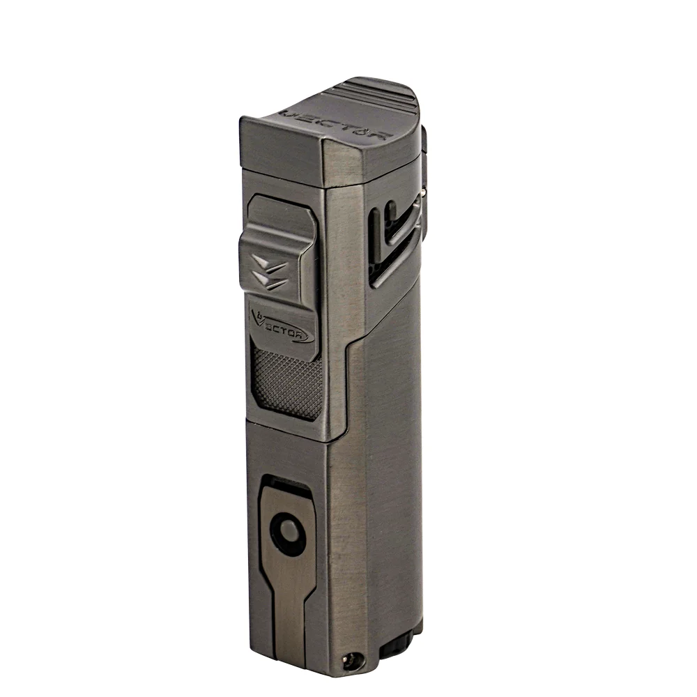 Vector - Caliper - Single Flame Torch Lighter w/ Punch - Gunmetal Satin Matte
