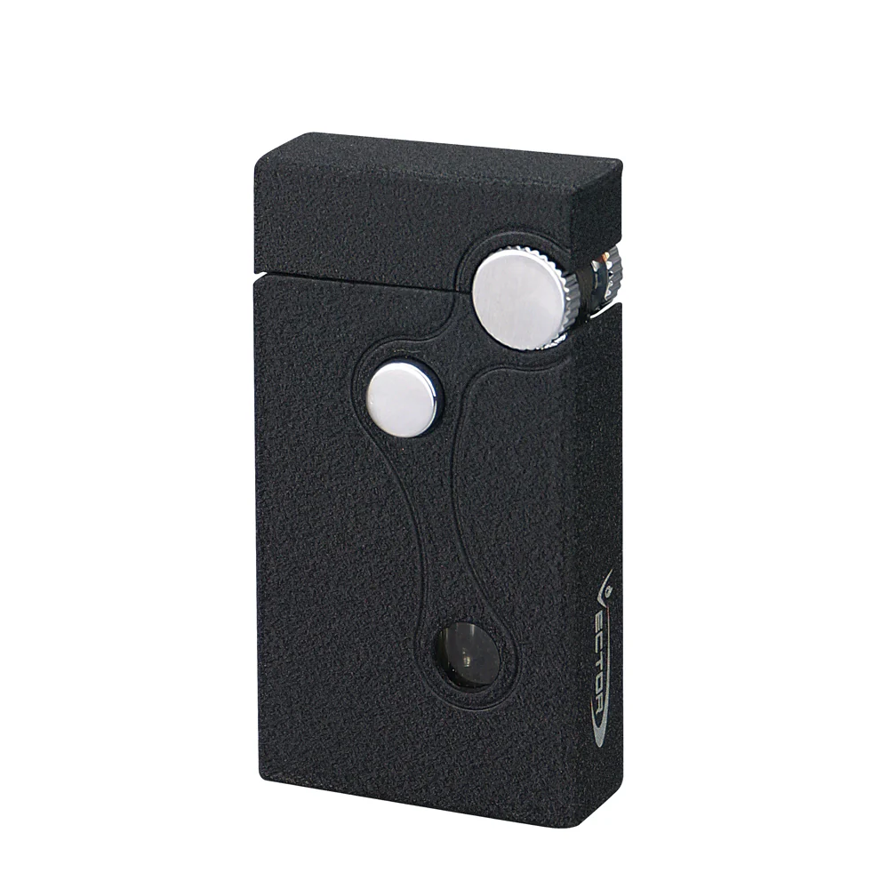 Vector - Elite - Dual Soft & Jet Single Flame Lighter - Black Crackle
