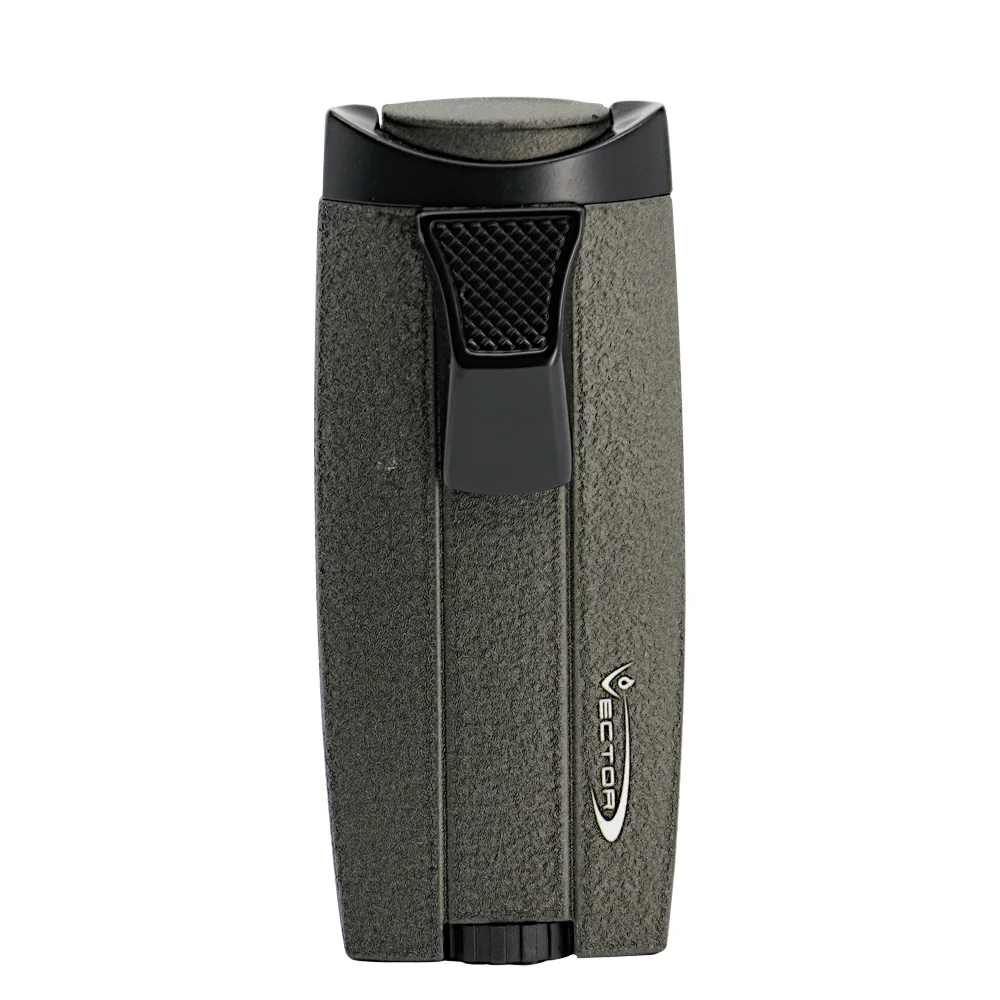 Vector - Legend - Double Flame Torch Lighter - Grey Crackle Matte