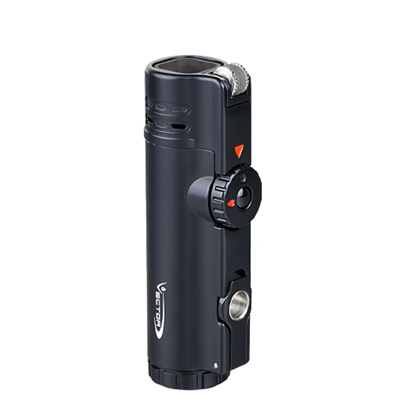 Vector - Warcraft - Quad Flame Torch Lighter w/ Punch - Black Matte